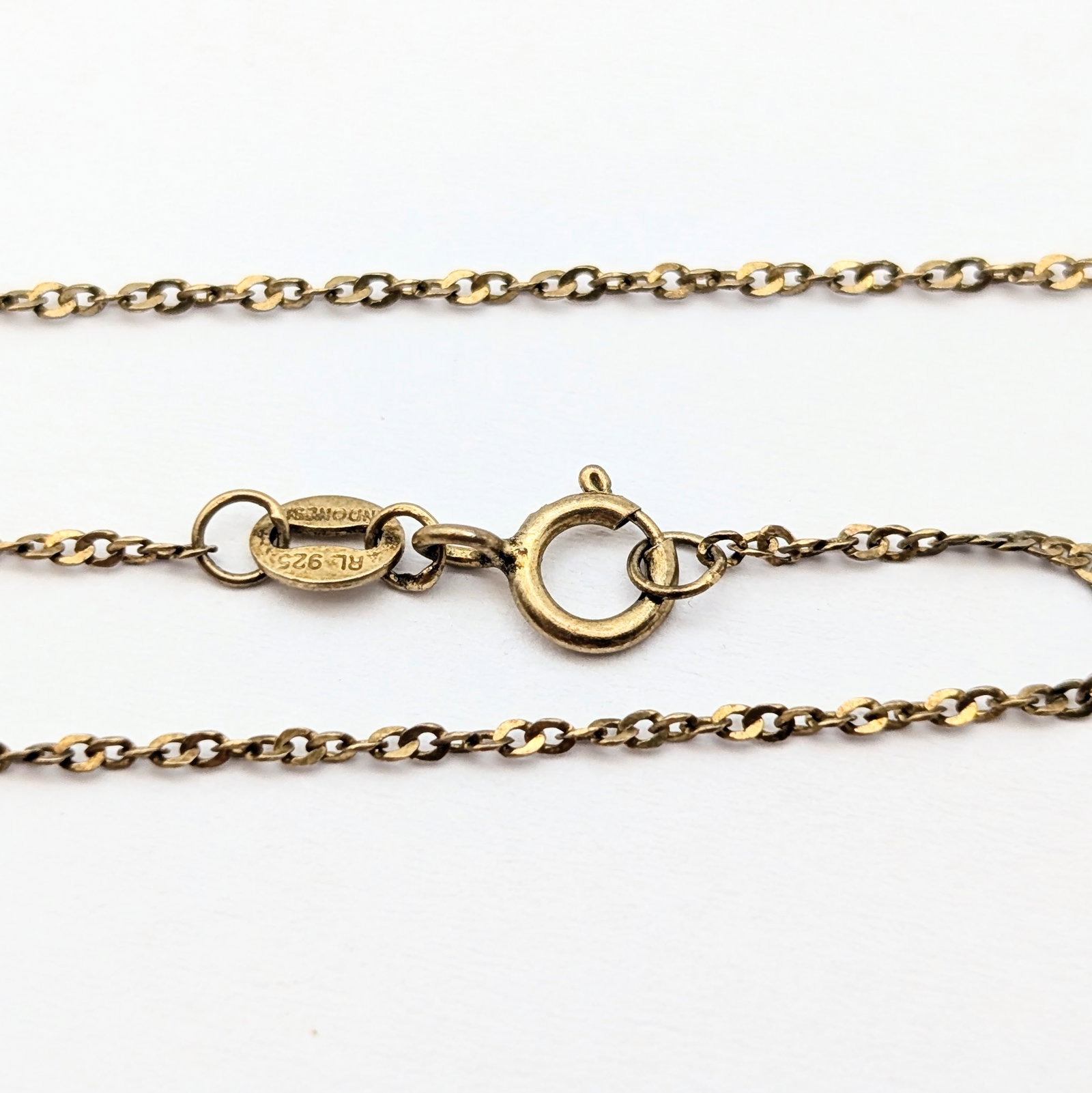 Sterling Silver Rolled Gold Rope Chain Necklace - 2