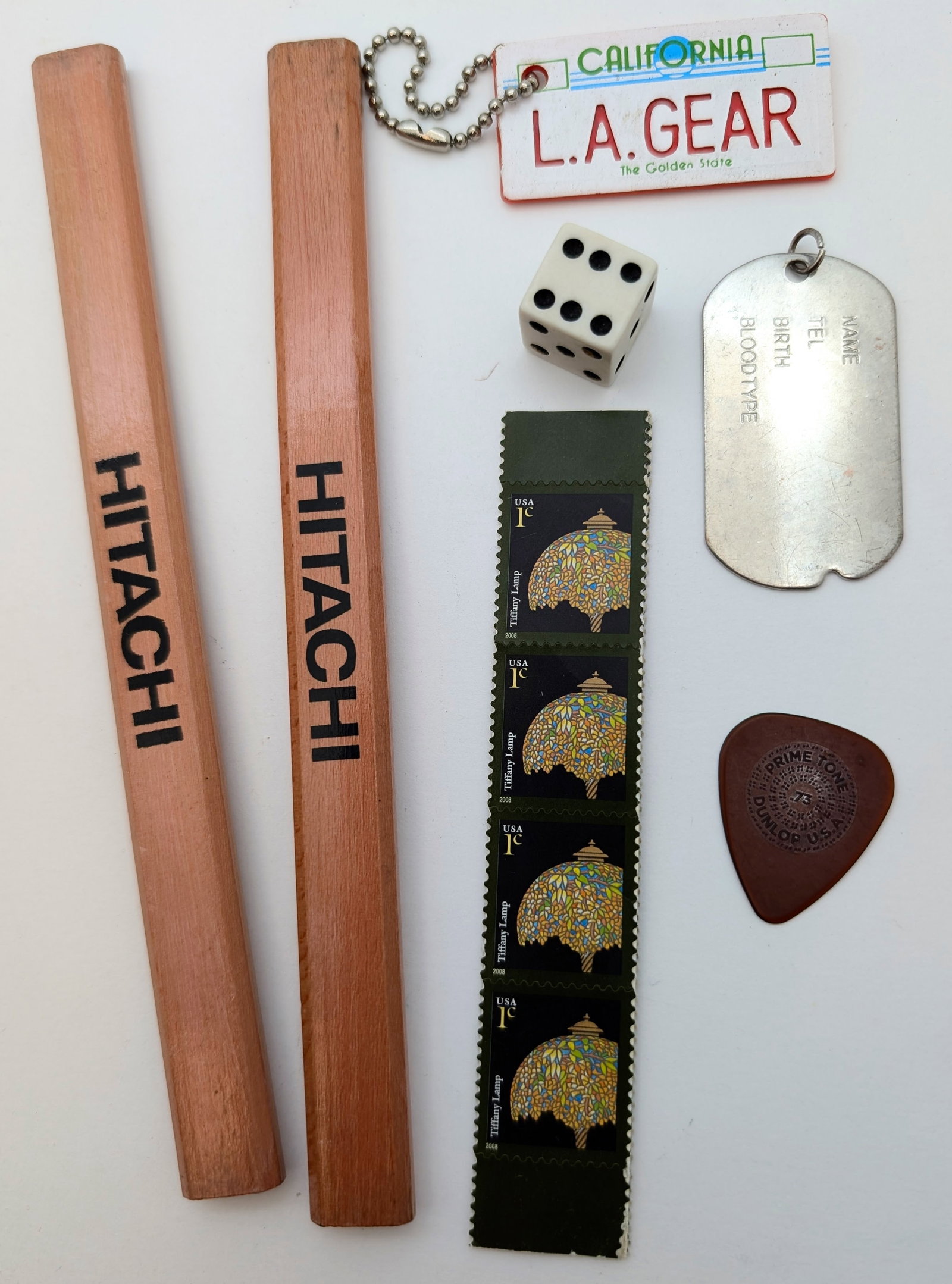 Lot of Vintage Collectibles: Hitachi Pencil, Various Jewelry Items, Old Photos, etc - 4