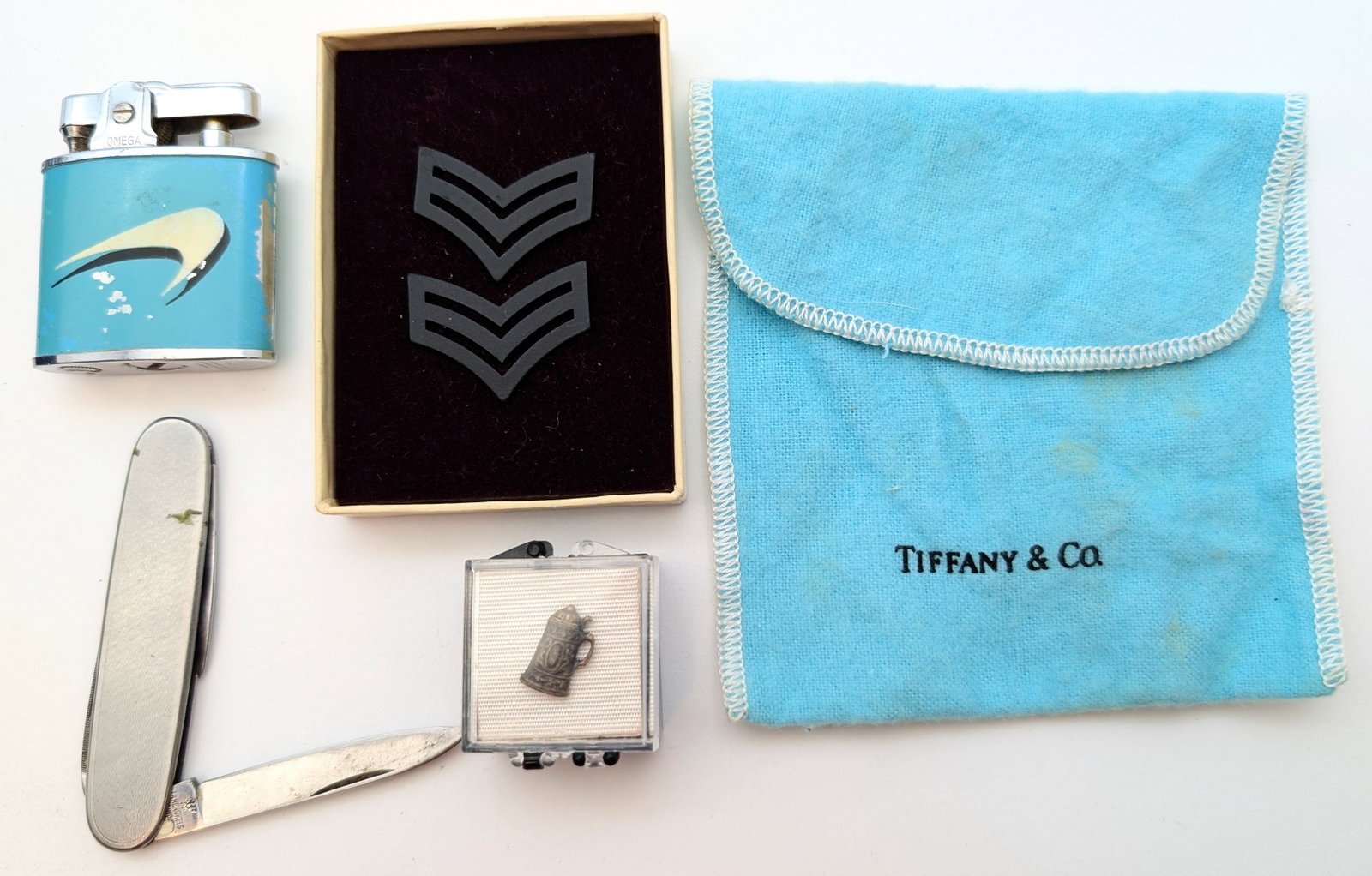 Lot of Vintage Collectibles: Hitachi Pencil, Various Jewelry Items, Old Photos, etc - 5