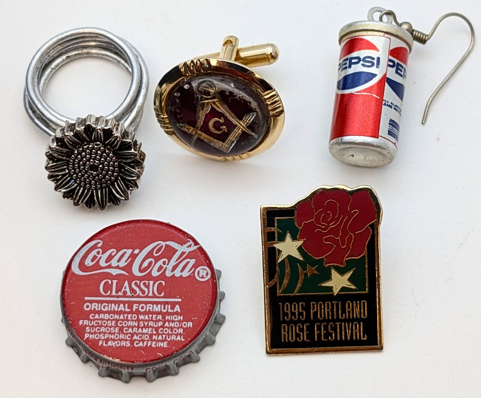 Lot of Vintage Collectibles: Hitachi Pencil, Various Jewelry Items, Old Photos, etc - 6