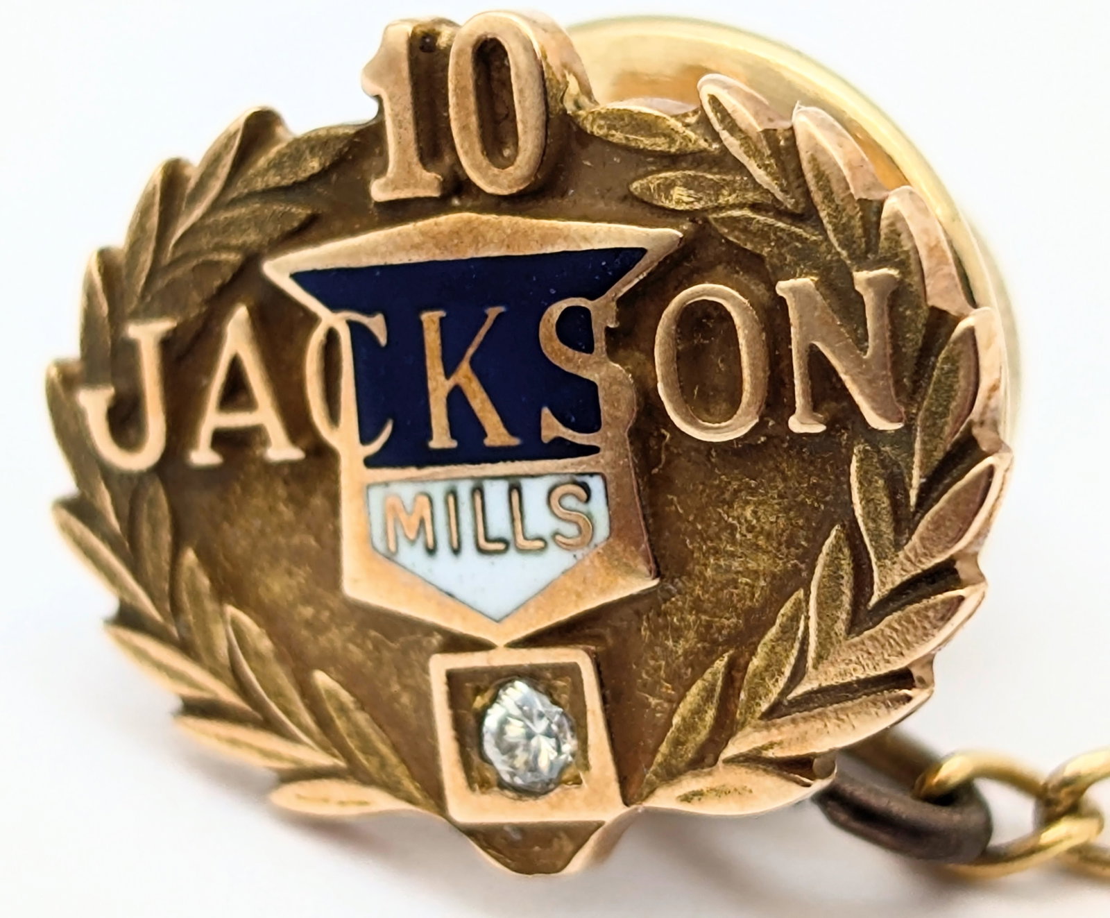 Classic 10k Gold Jackson Mills Tie Tack Pin- 4.28g - 2