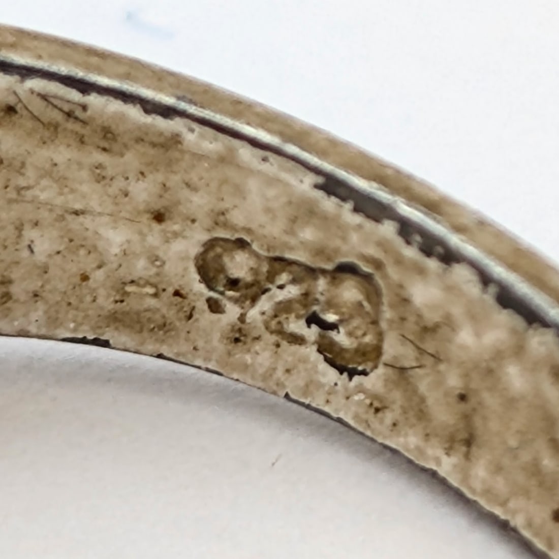 Sterling Silver Jacket Band Ring w/ Clear Stones - 6