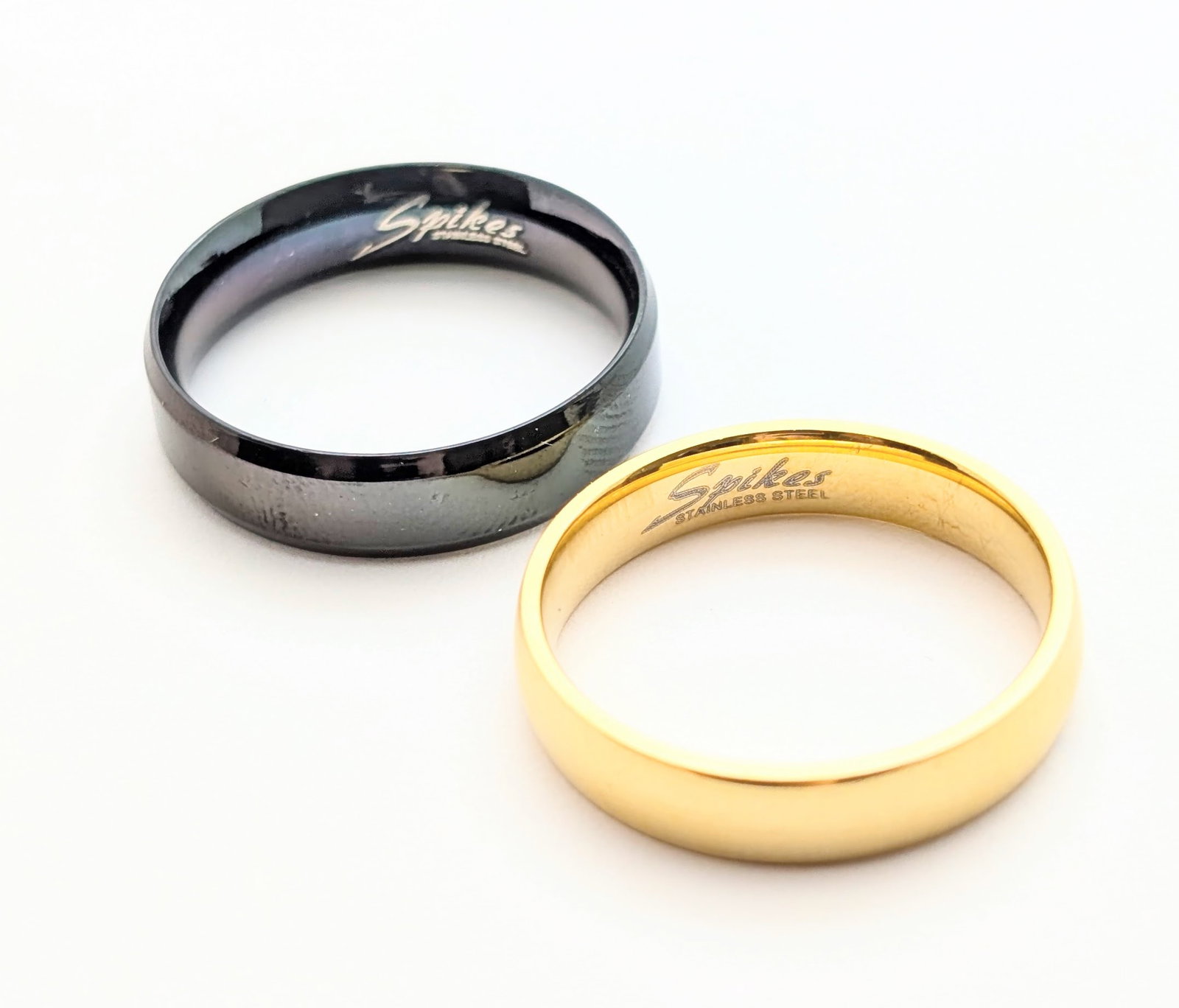 Lot of 8 New Stainless Steel Unisex Ring Bands - 4