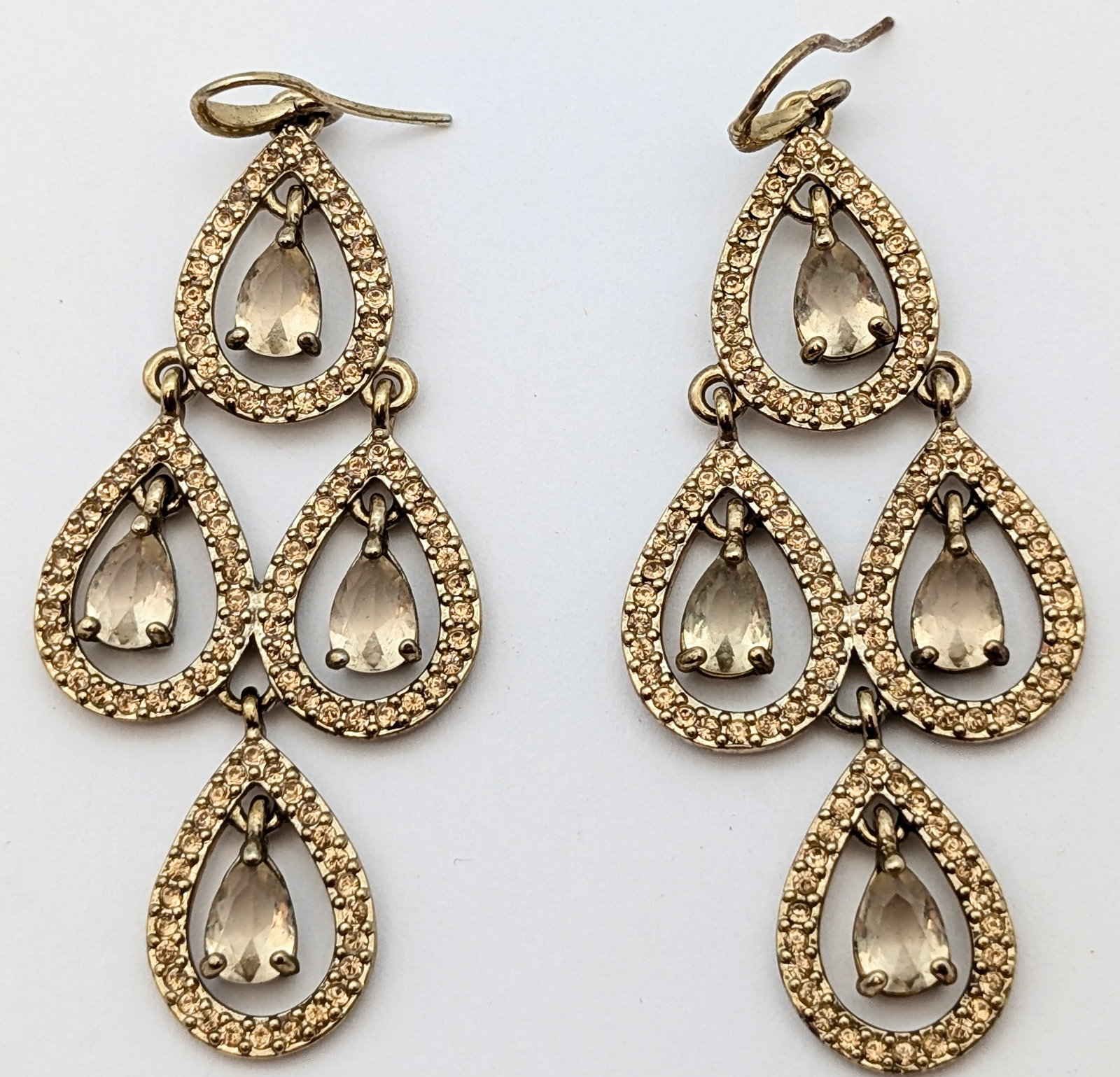 Lot of 2 Modern Dangle Earrings: Carolee, Monet - 2