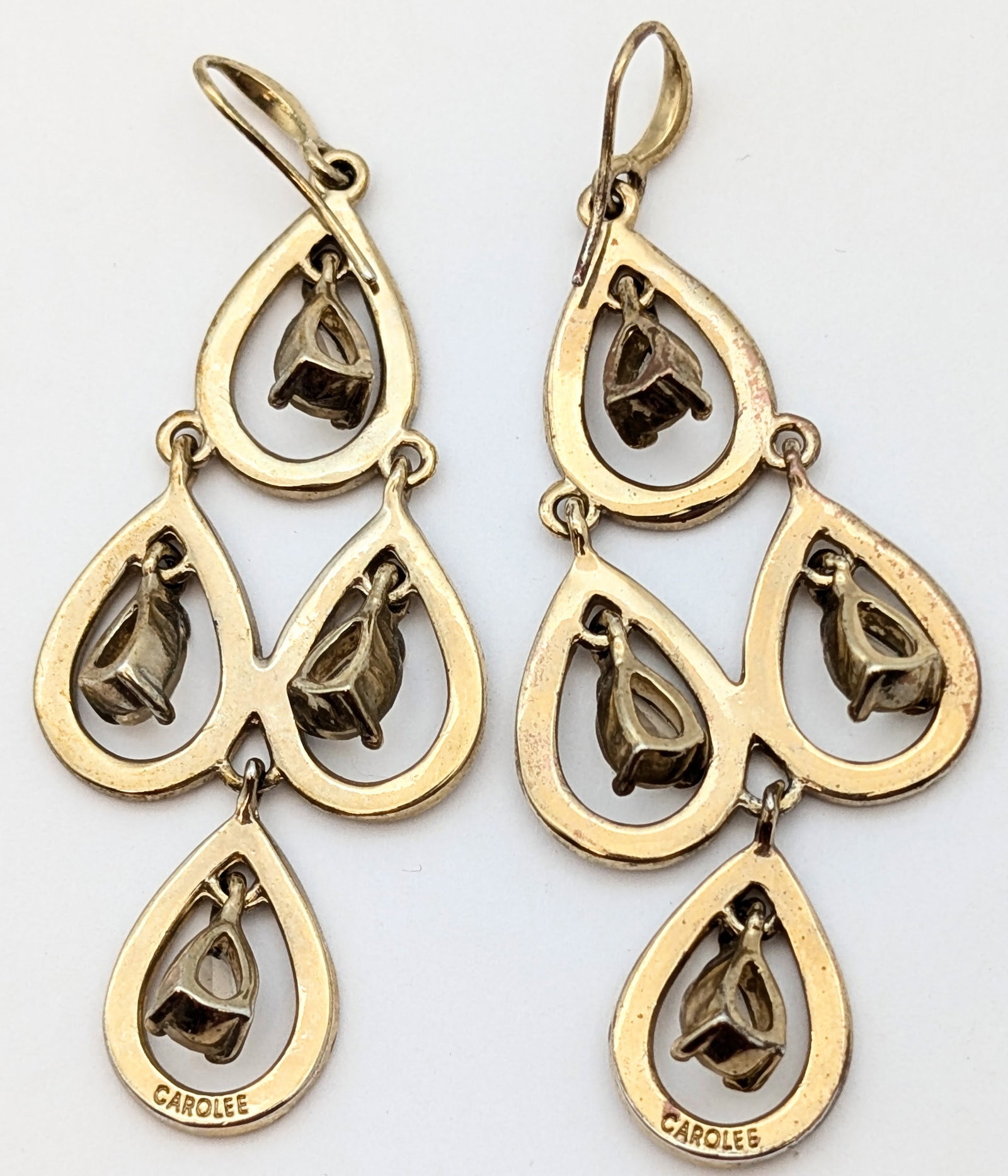 Lot of 2 Modern Dangle Earrings: Carolee, Monet - 3