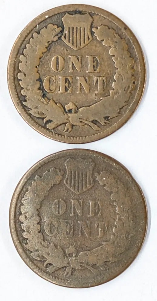 Lot of 2 Indian Cents- 1889, 1898 - 2