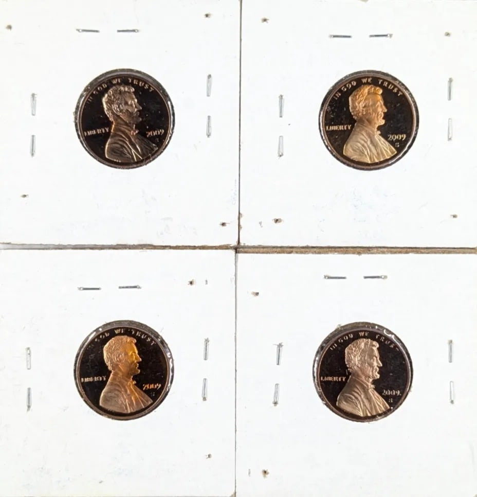 Lot of 4 Proof Bicentennial Lincoln Cents- 2009-S - 2