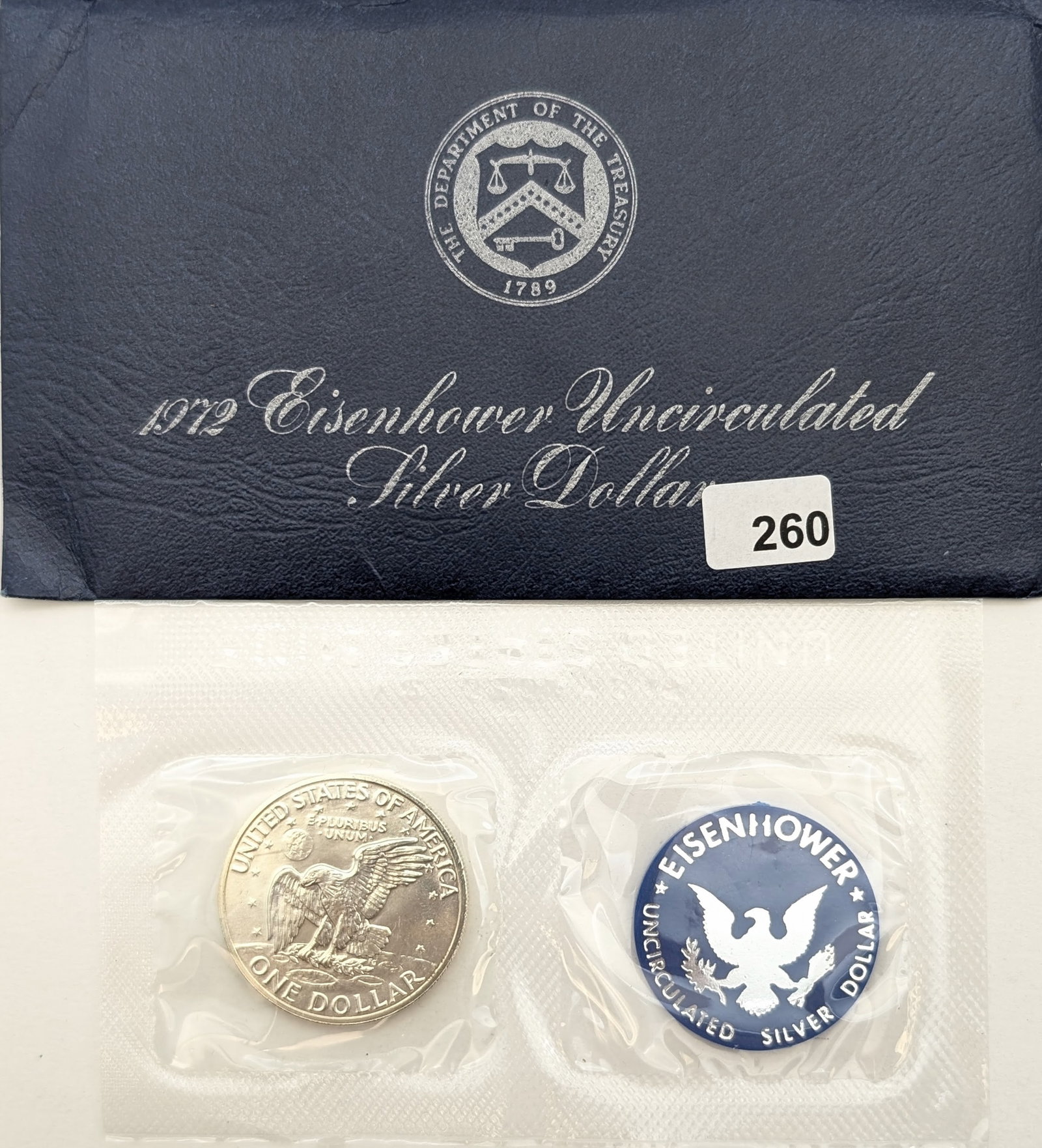 1971-S Eisenhower " Ike" Uncirculated Silver Dollar - 2