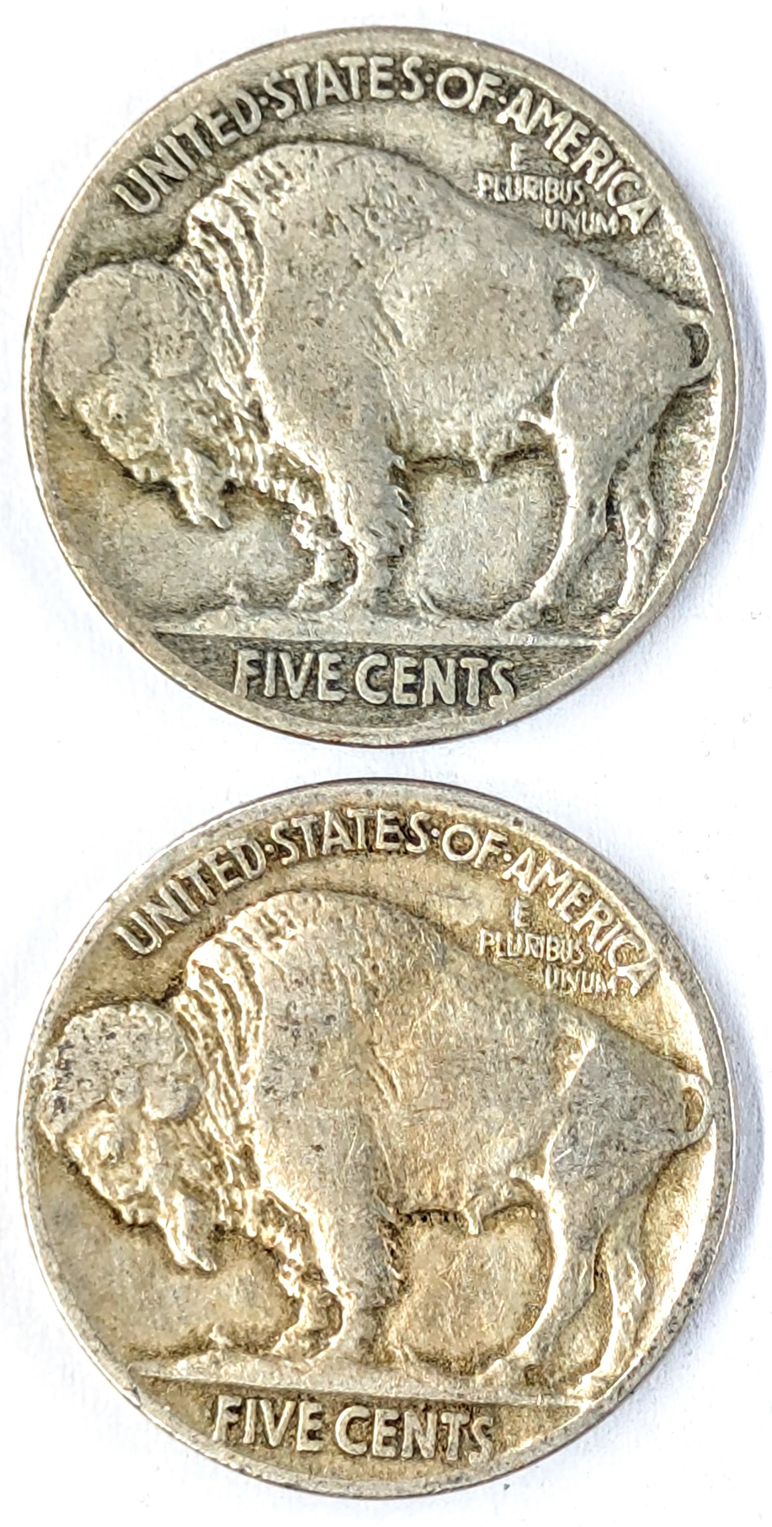 Lot of 2 Buffalo Head Nickels - 1924, 1925 - 2
