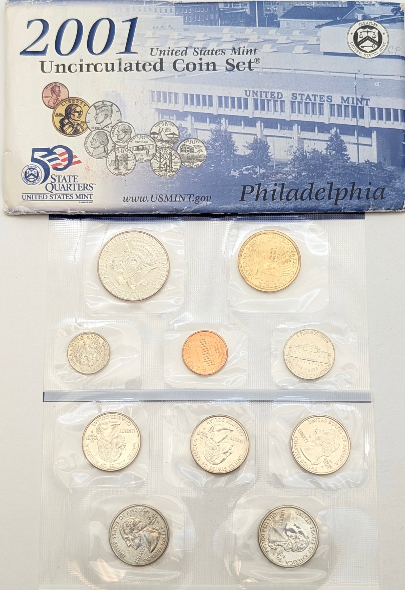2001 P US Mint Uncirculated Coin Set - 2