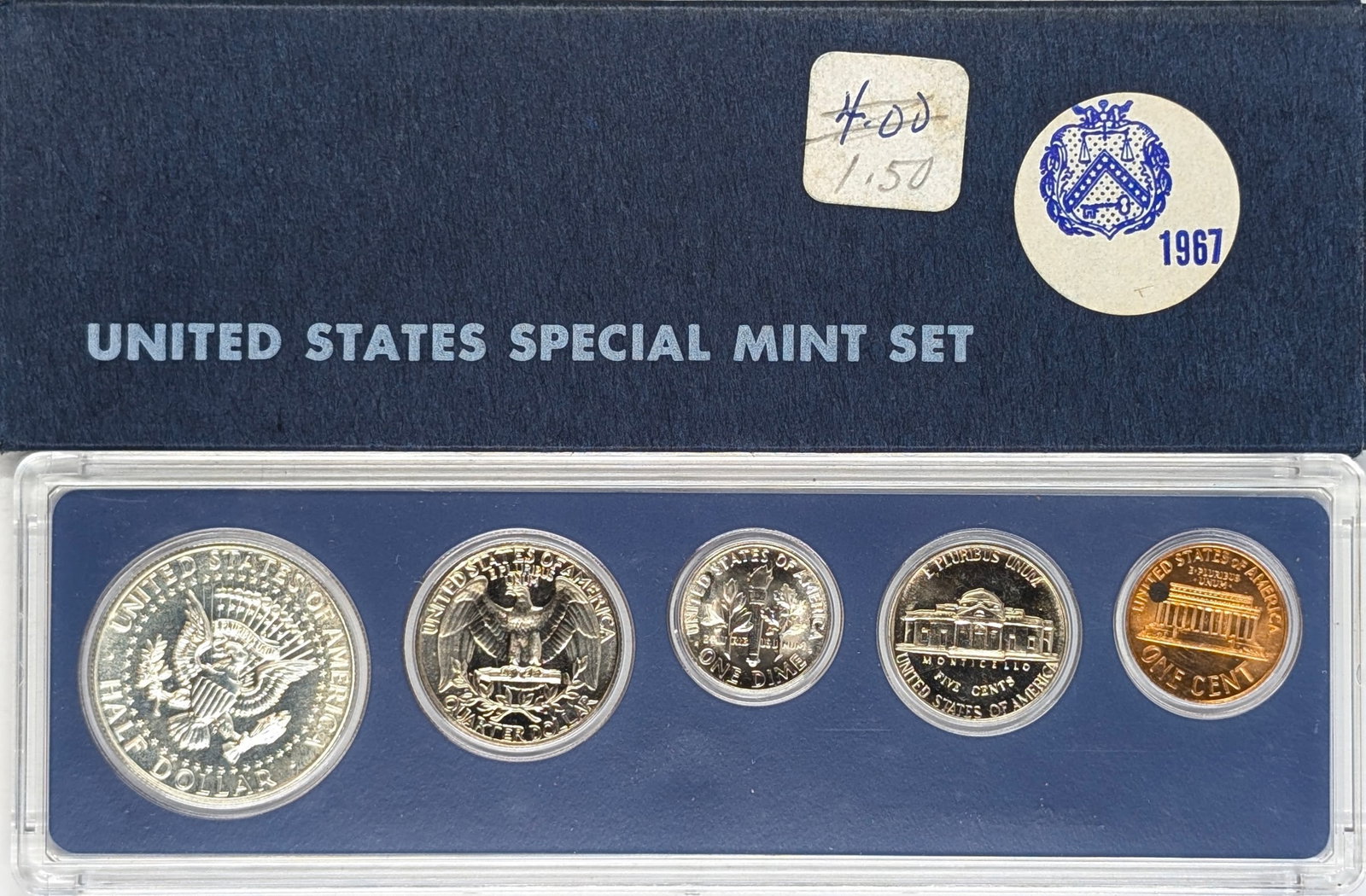 1967 US Special Mint Proof Set w/ Silver JFK Half - 2