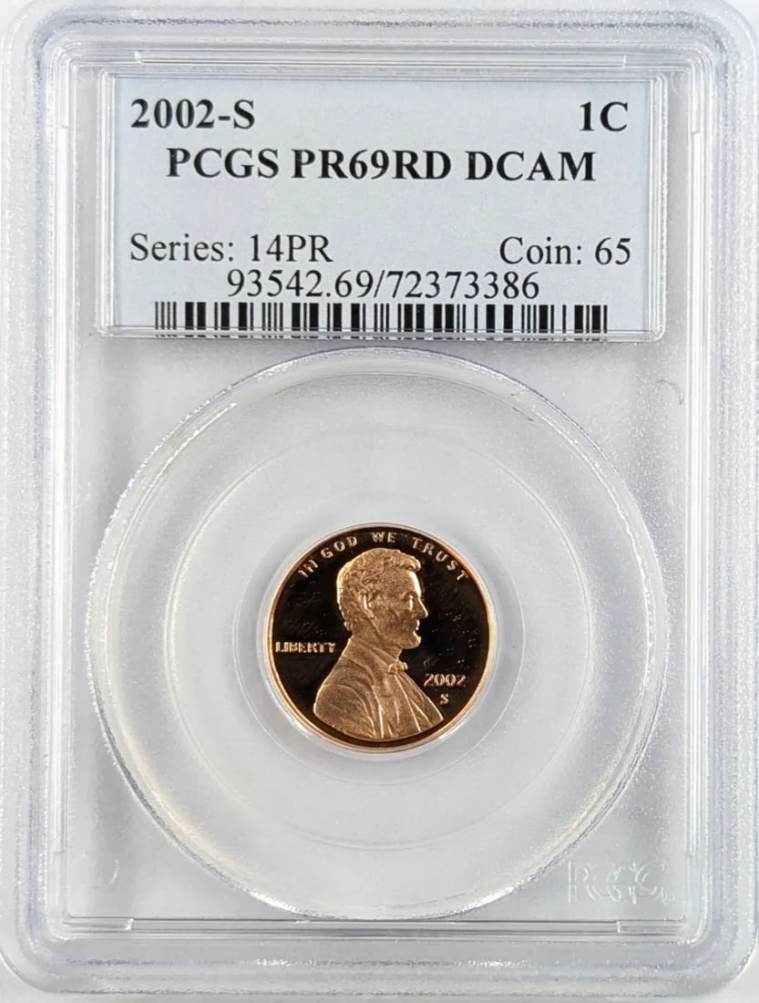 PCGS 2002-S PR 69 Lincoln Cent: _