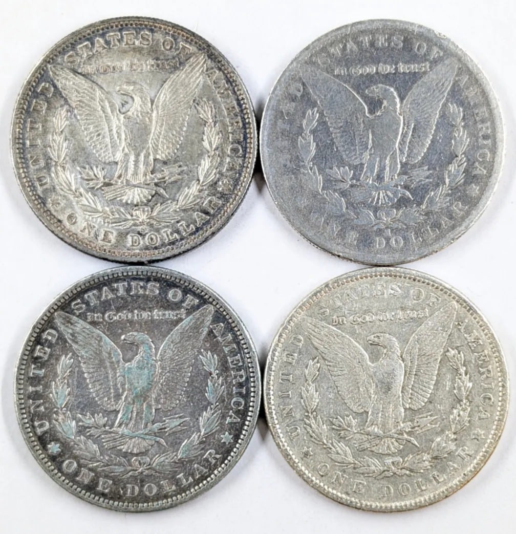 Lot of 4 Morgan Silver Dollars - 1980-1989 - 2