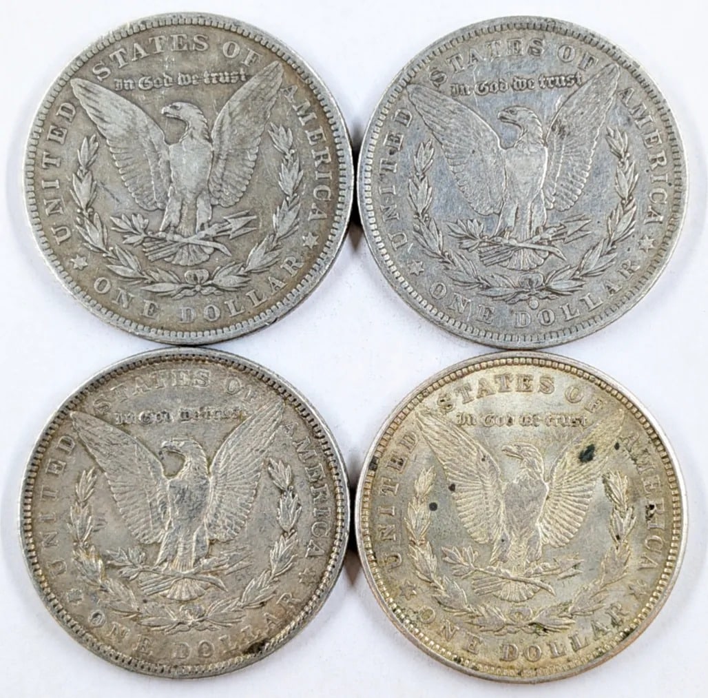 Lot of 4 Morgan Silver Dollars - 1981-1921 - 2