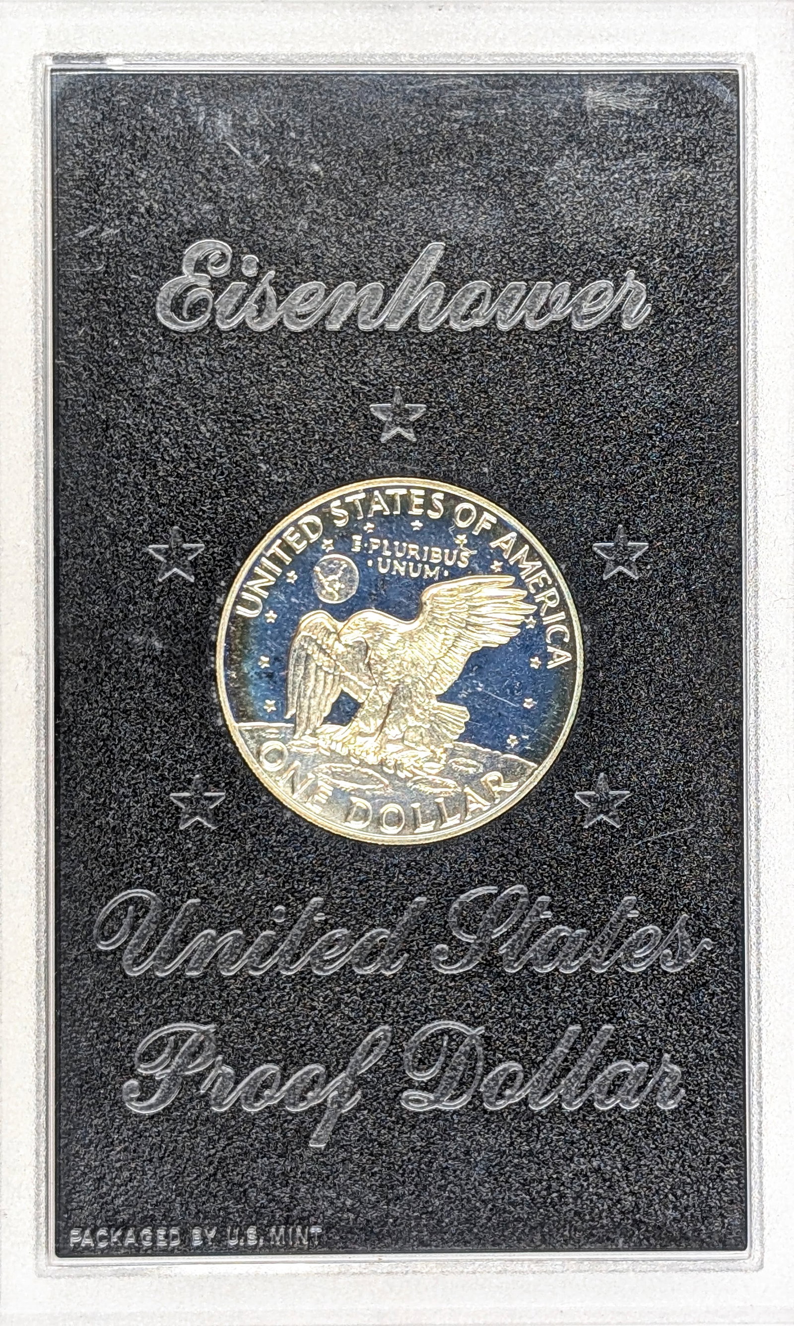 1974-S Eisenhower " Ike" Proof Silver Dollar- Rainbow Toning on the Rim - 2