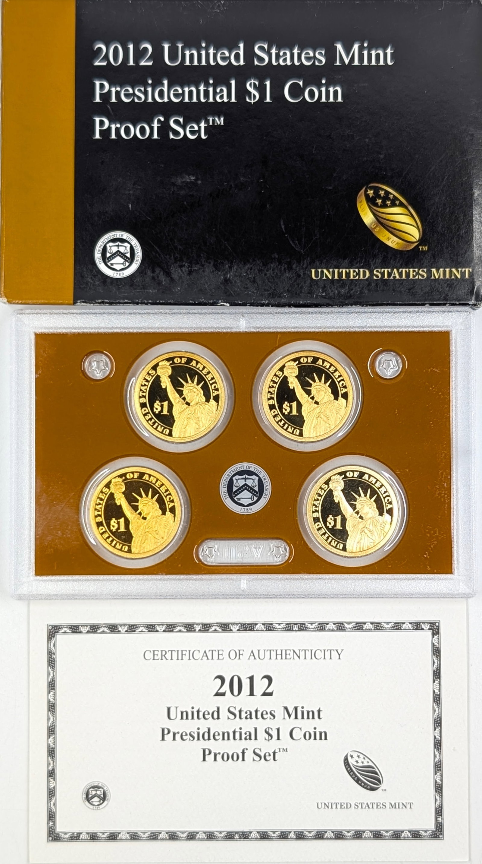 2012 US Mint Presidential $1 Coin Proof Set - 2