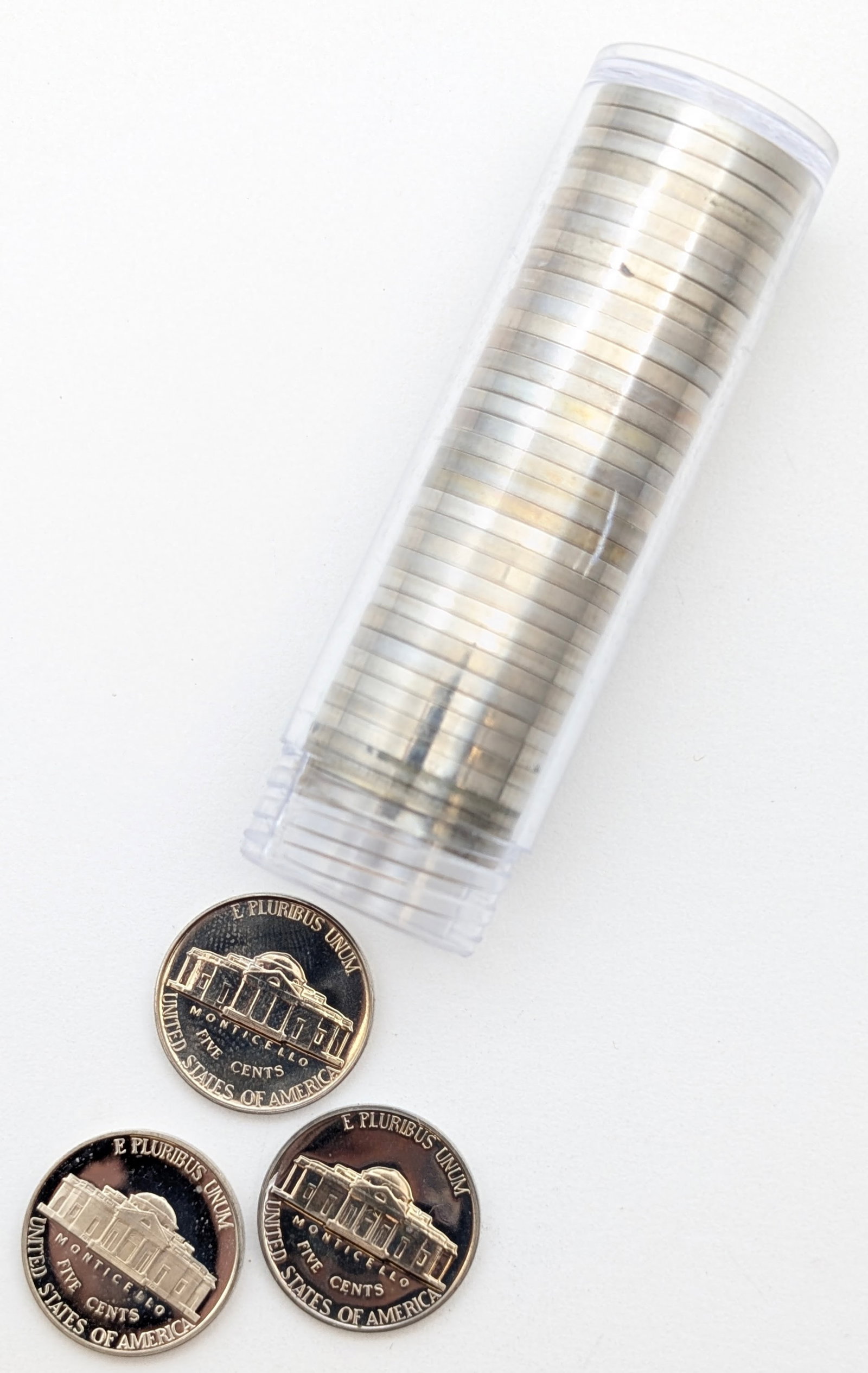 Tube of 40- Jefferson Nickels- Mixed Dates - 2
