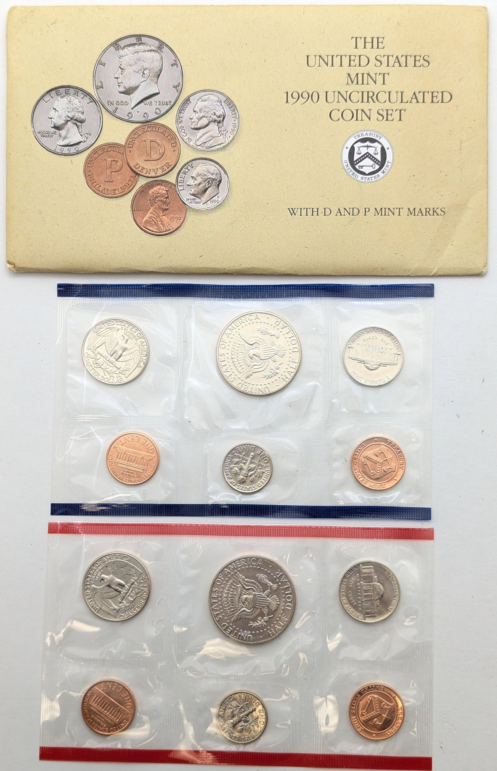 1990 US Mint Uncirculated Coin Set - 2