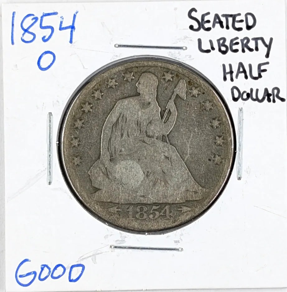 1854-O Silver Seated Half Dollar: _