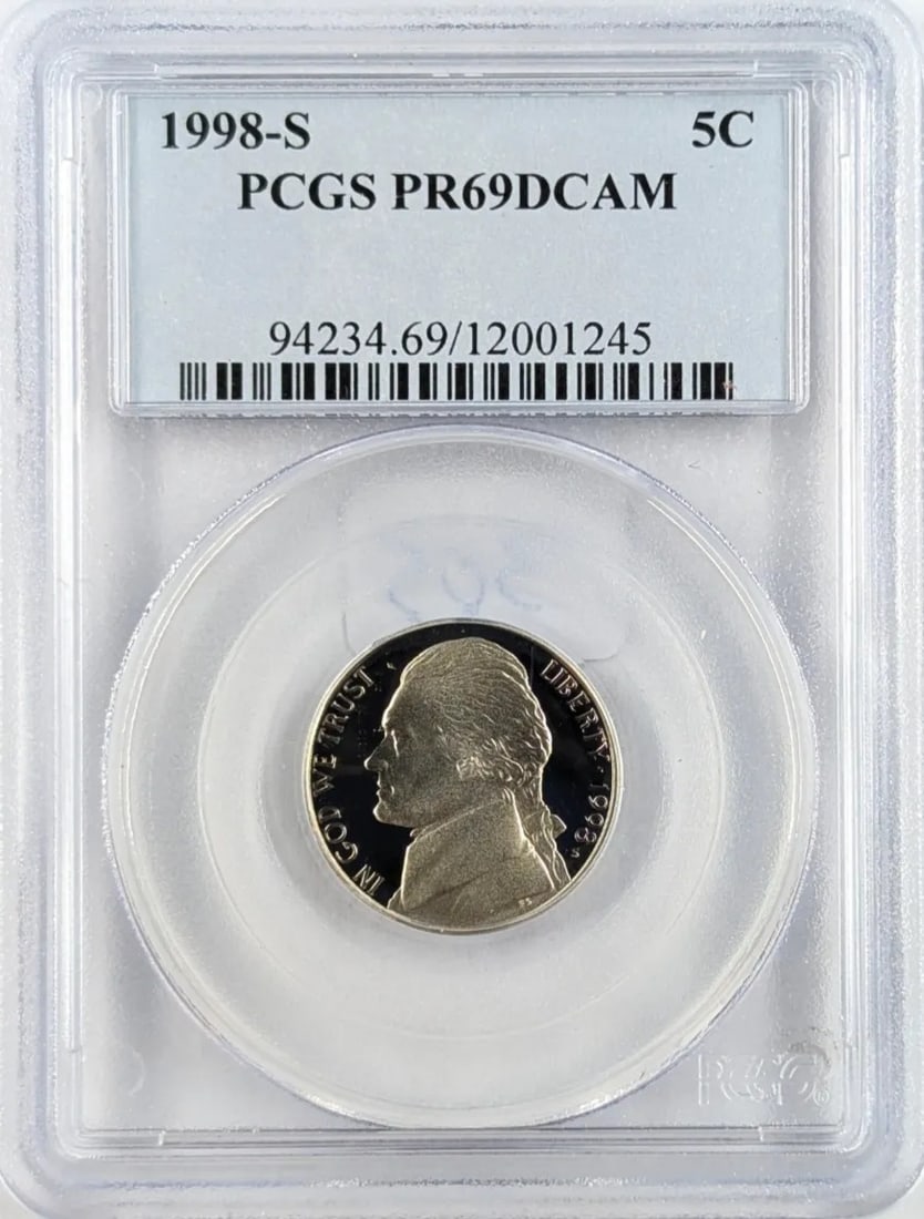 PCGS 1998-S PR 69 Jefferson Nickel: _