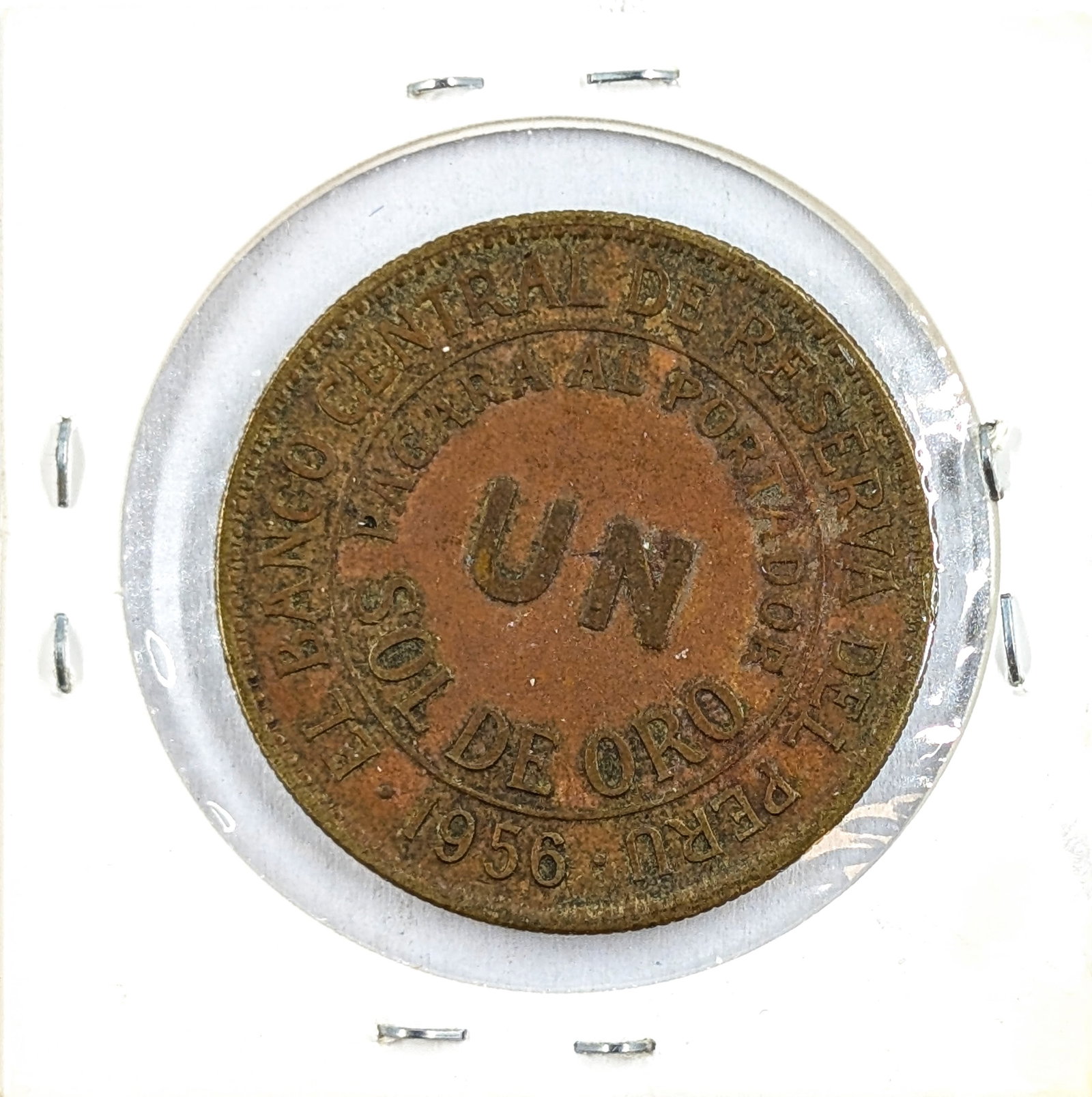 1956 Peru 1 Sol De Oro - 2