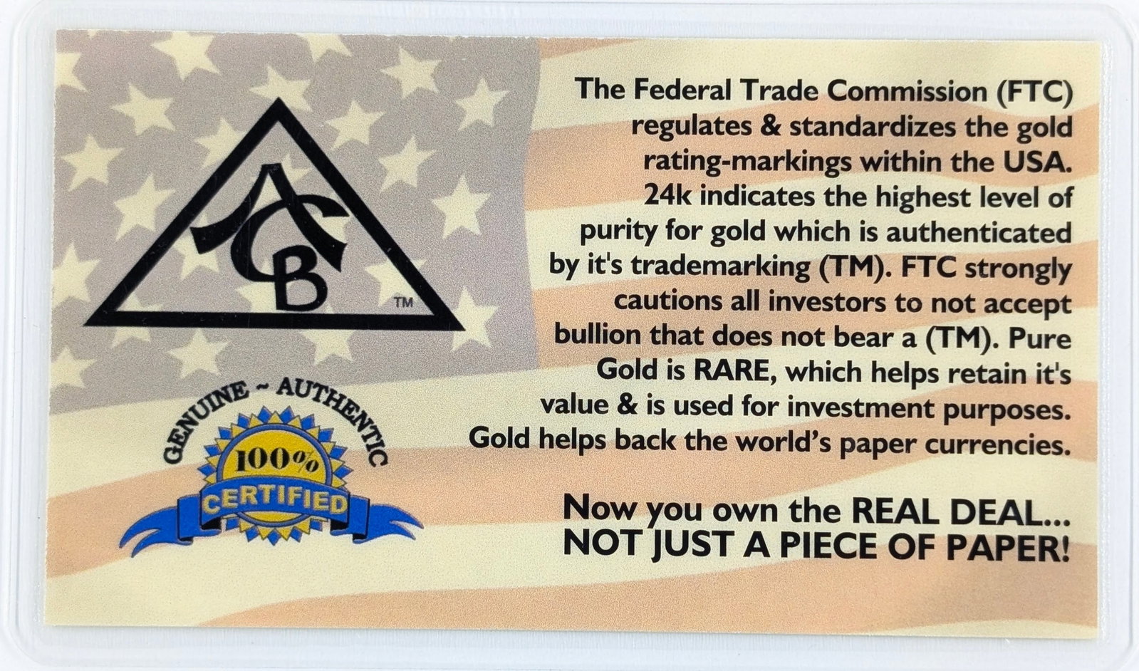 1/4 grain .999 Fine Gold - American Certified Bullion - 2