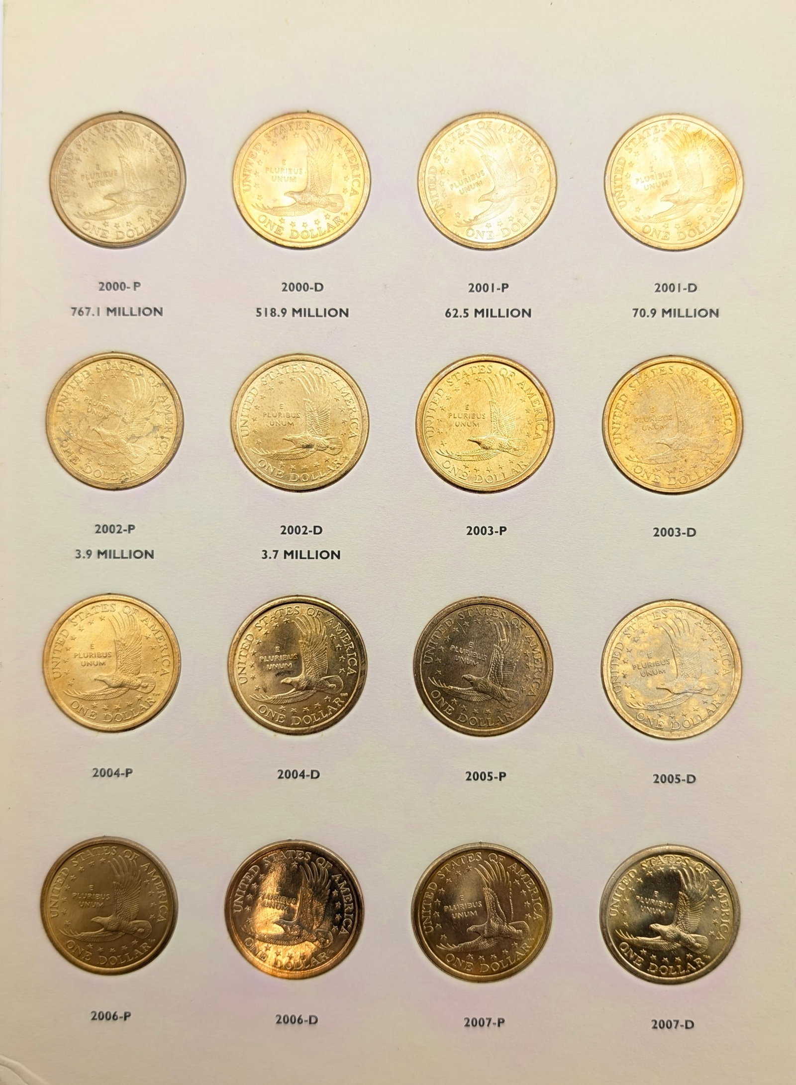Littleton Sacagawea Dollars 2000- Coin Album - 2