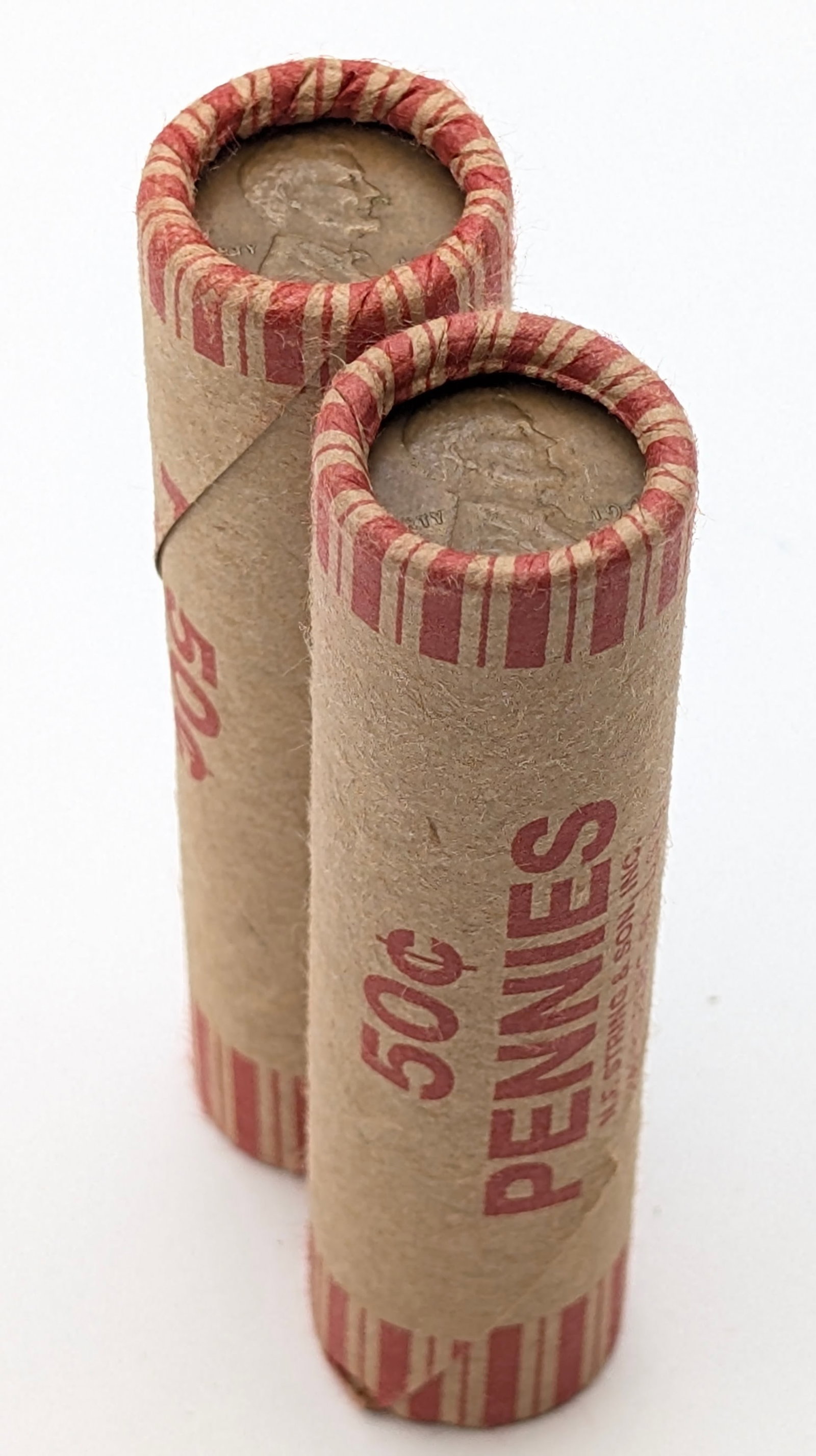 Lot of 2- Roll of 50(each) Mixed Dates Wheat Cents: _
