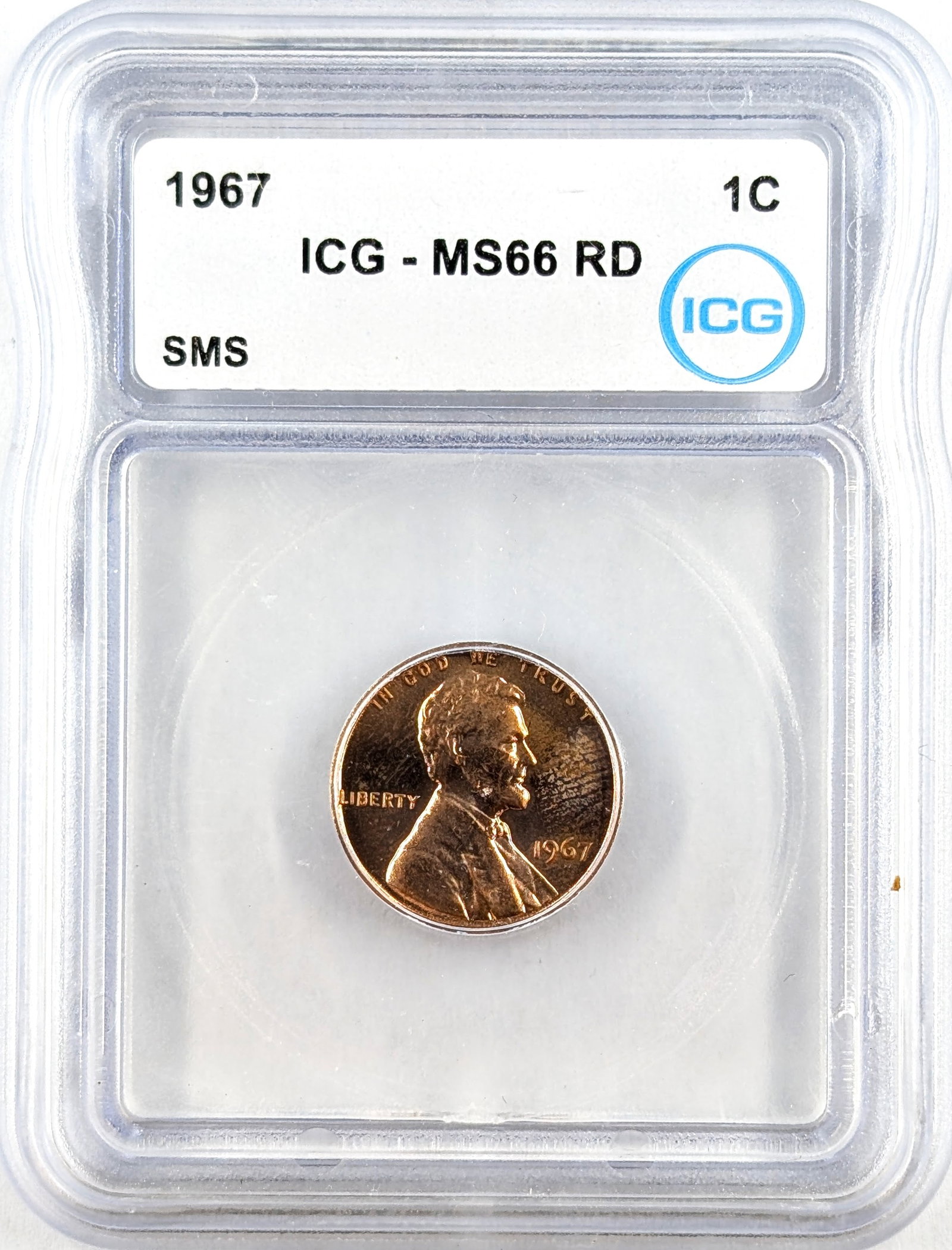 ICG 1967 MS 66 Lincoln Cent: _