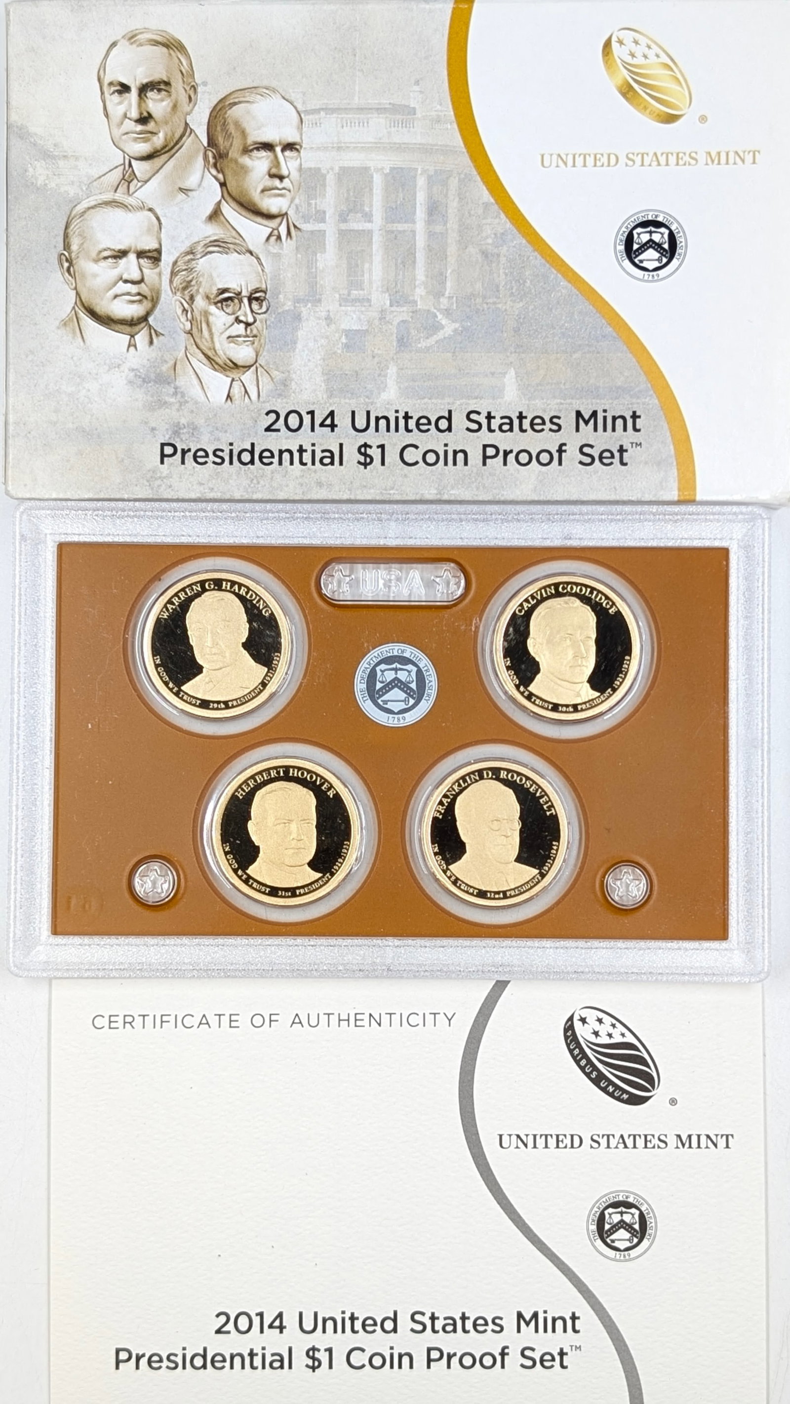 2014 US Mint Presidential $1 Coin Proof Set: _