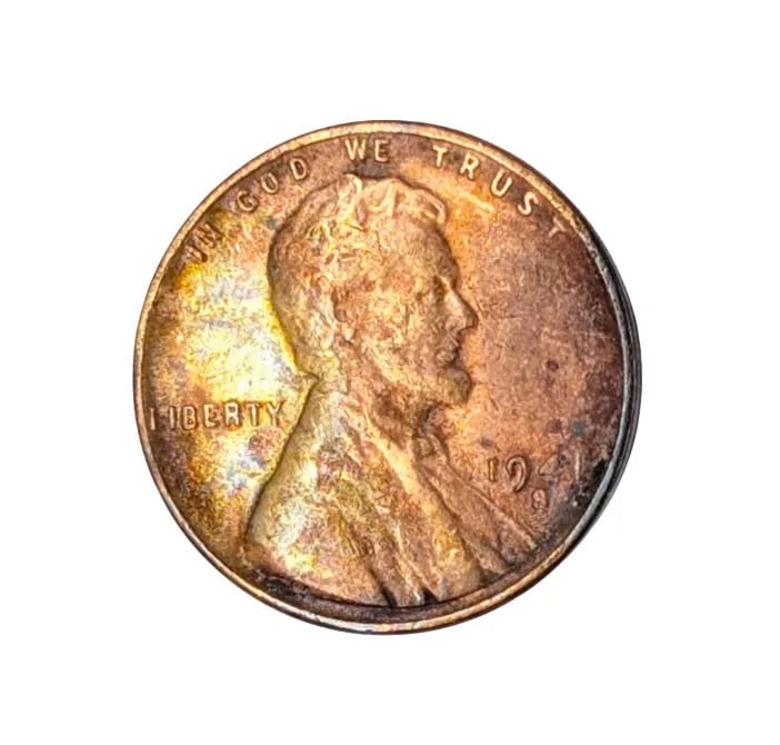 1941-S Uncirculated Wheat Cent- Toned (1 of 3)