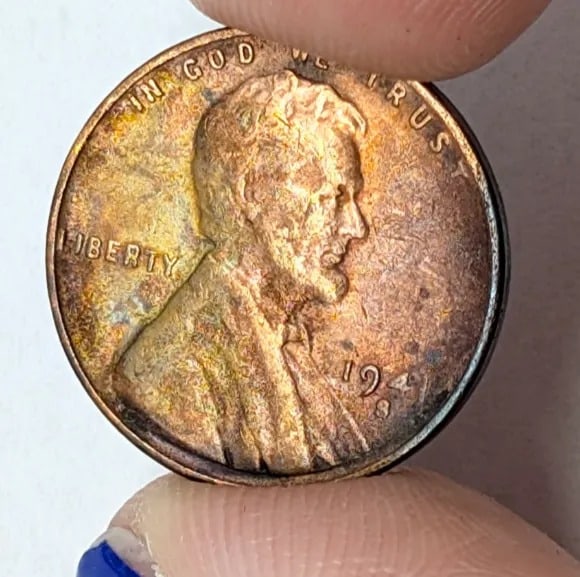 1941-S Uncirculated Wheat Cent- Toned - 3