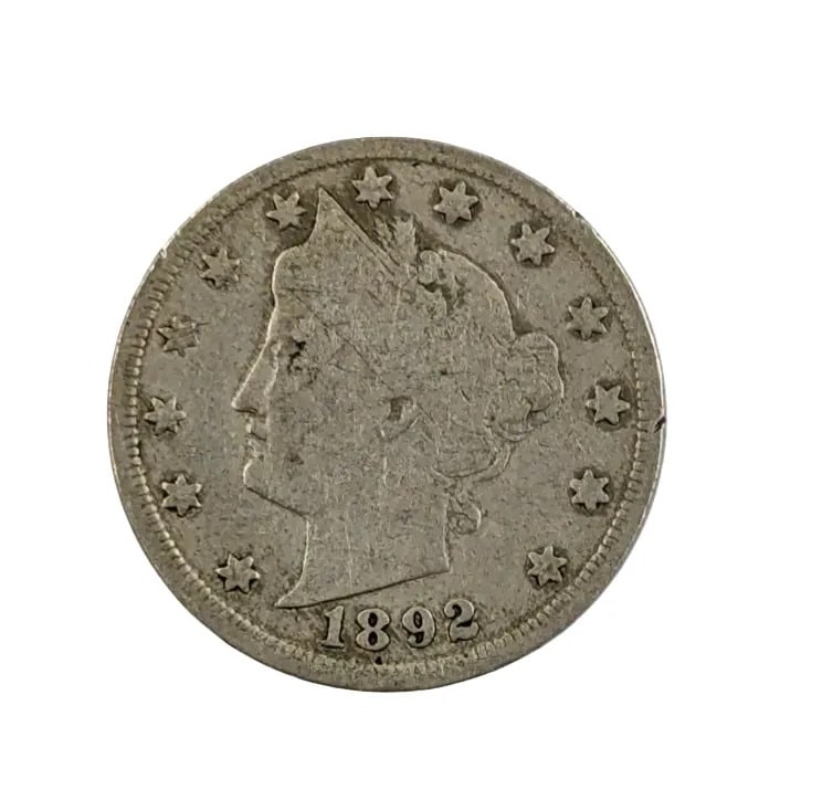1892 V Nickel: _