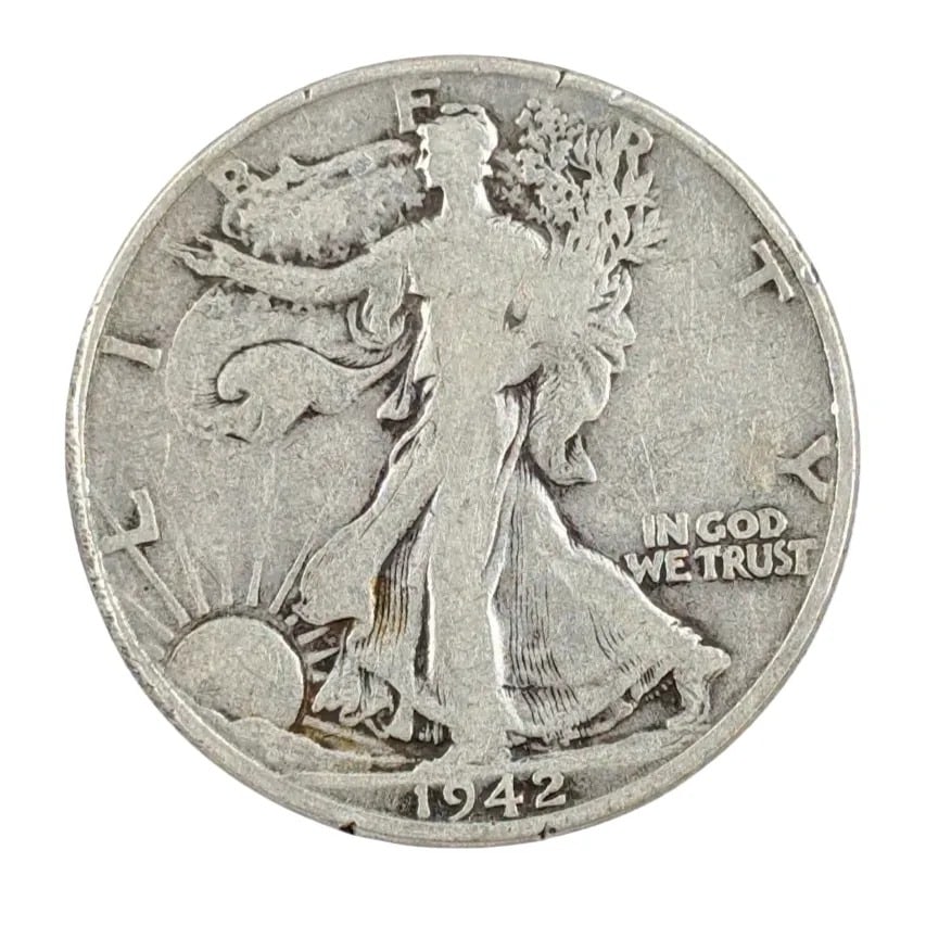 1942-D Silver Walking Liberty Half Dollar: _