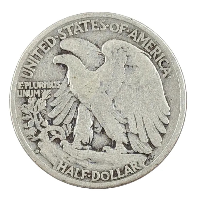 1942-D Silver Walking Liberty Half Dollar - 2