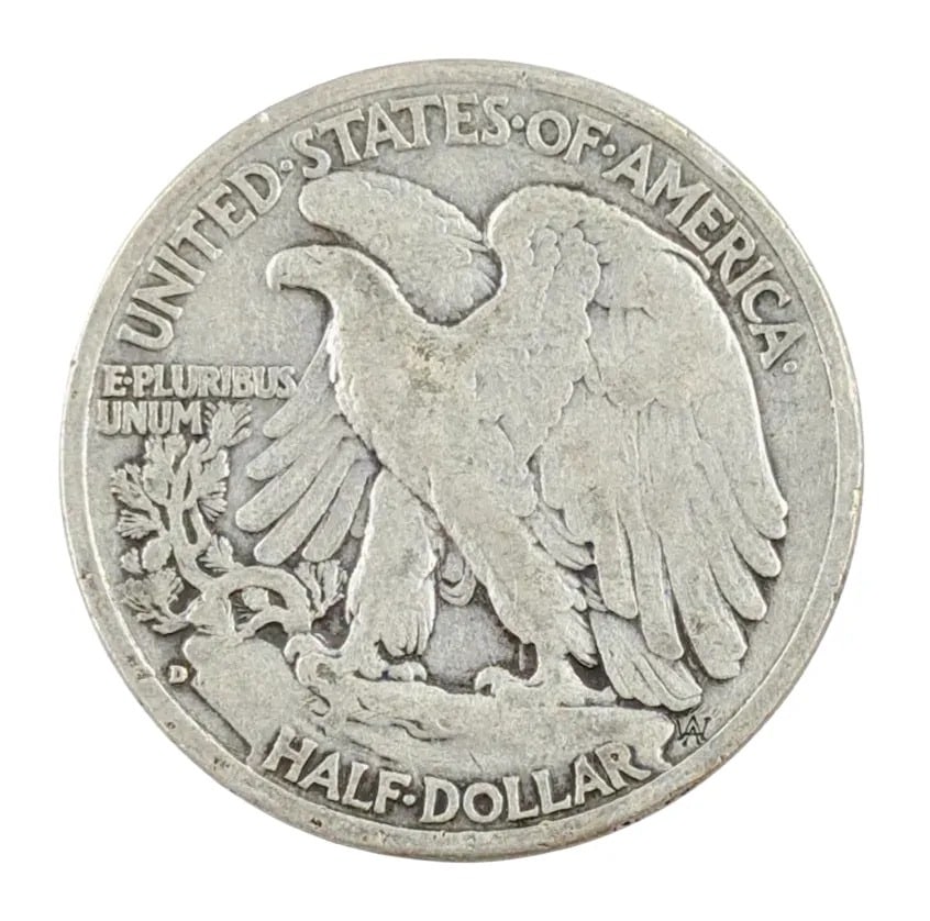 1943-D Silver Walking Liberty Half Dollar - 2