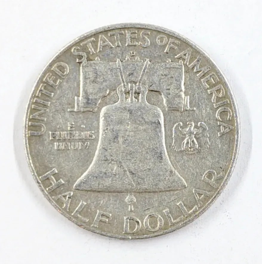 1957-D Silver Franklin Half Dollar - 2