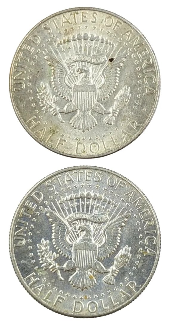 Lot of 2 Silver JFK Half Dollars- Both 1968-D (40%) - 2