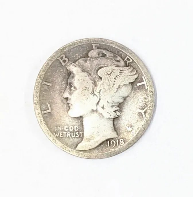 1918-S Silver Mercury Dime: _