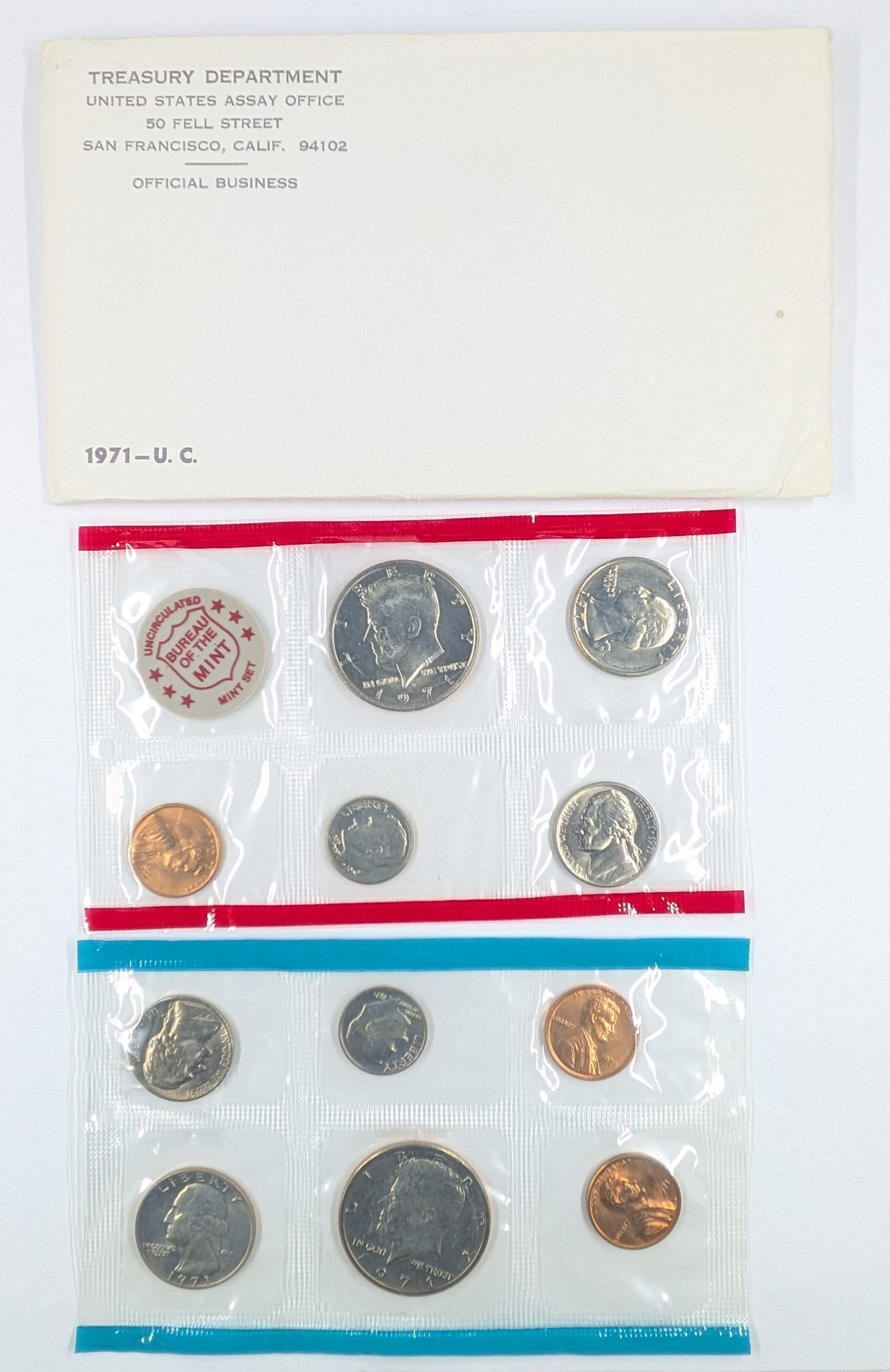 1971 US Mint Uncirculated Coin Set: _