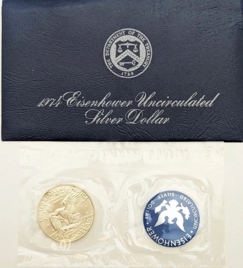 1974-S Eisenhower " Ike" Uncirculated Silver Dollar - 2