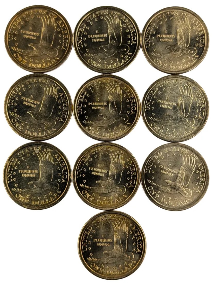 Lot of 10 Sacagawea $1 Dollar Coins-2000-2006 - 2