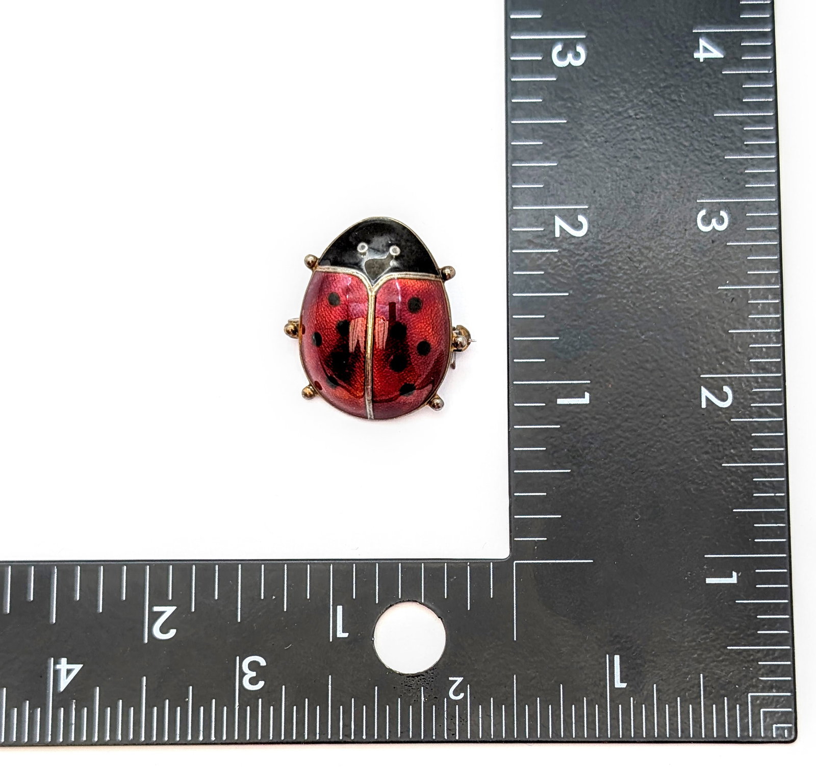 Vintage David-Andersen Sterling Silver Ladybug Brooch - 7