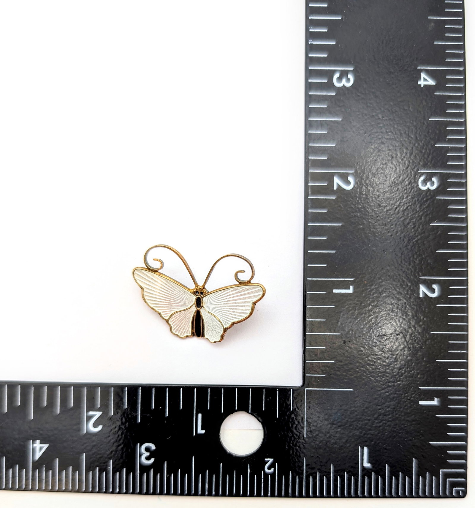 Vintage David-Andersen Sterling Silver Butterfly Brooch - 6