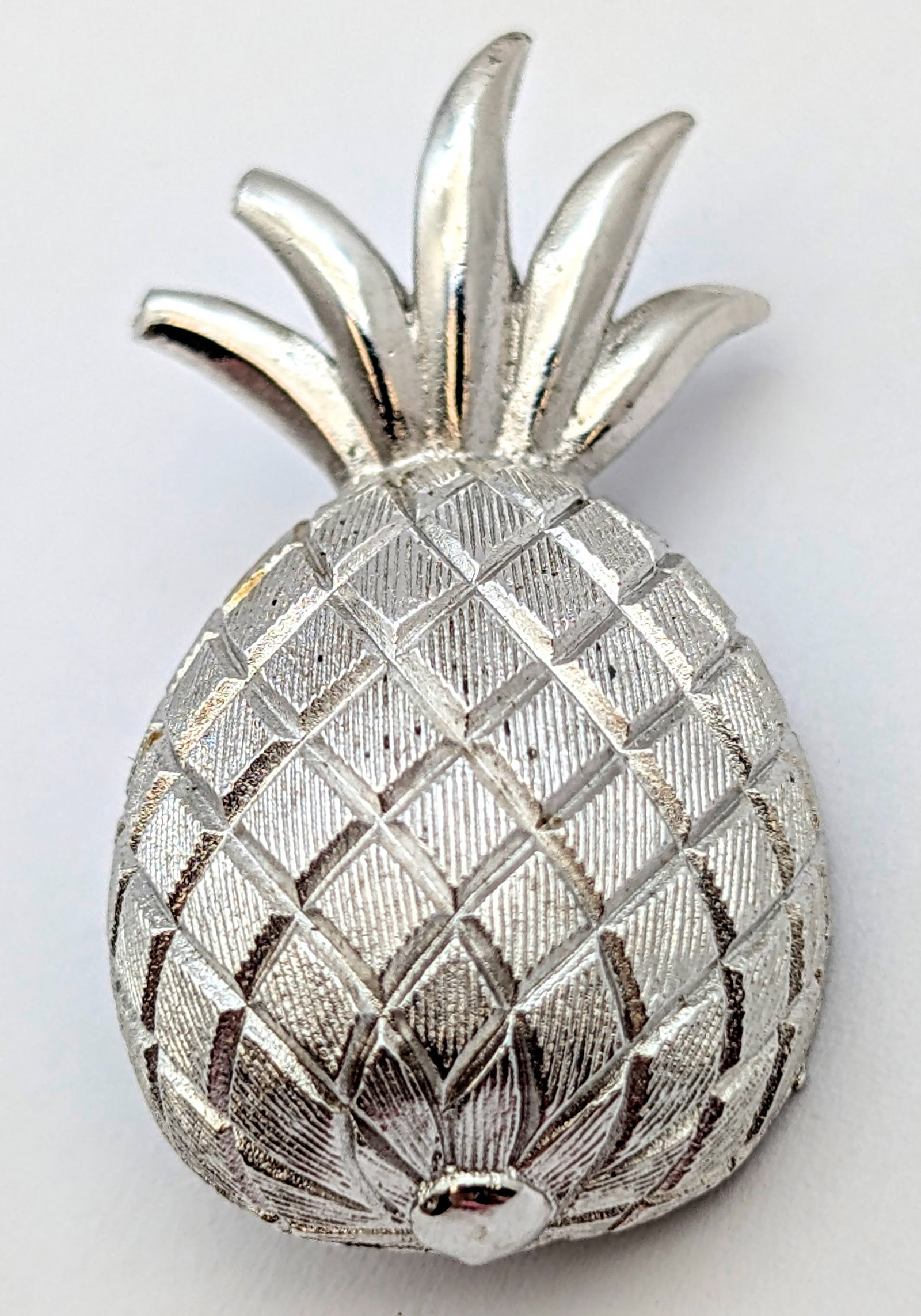 Trifari Silver Toned Pineapple Brooch - 2