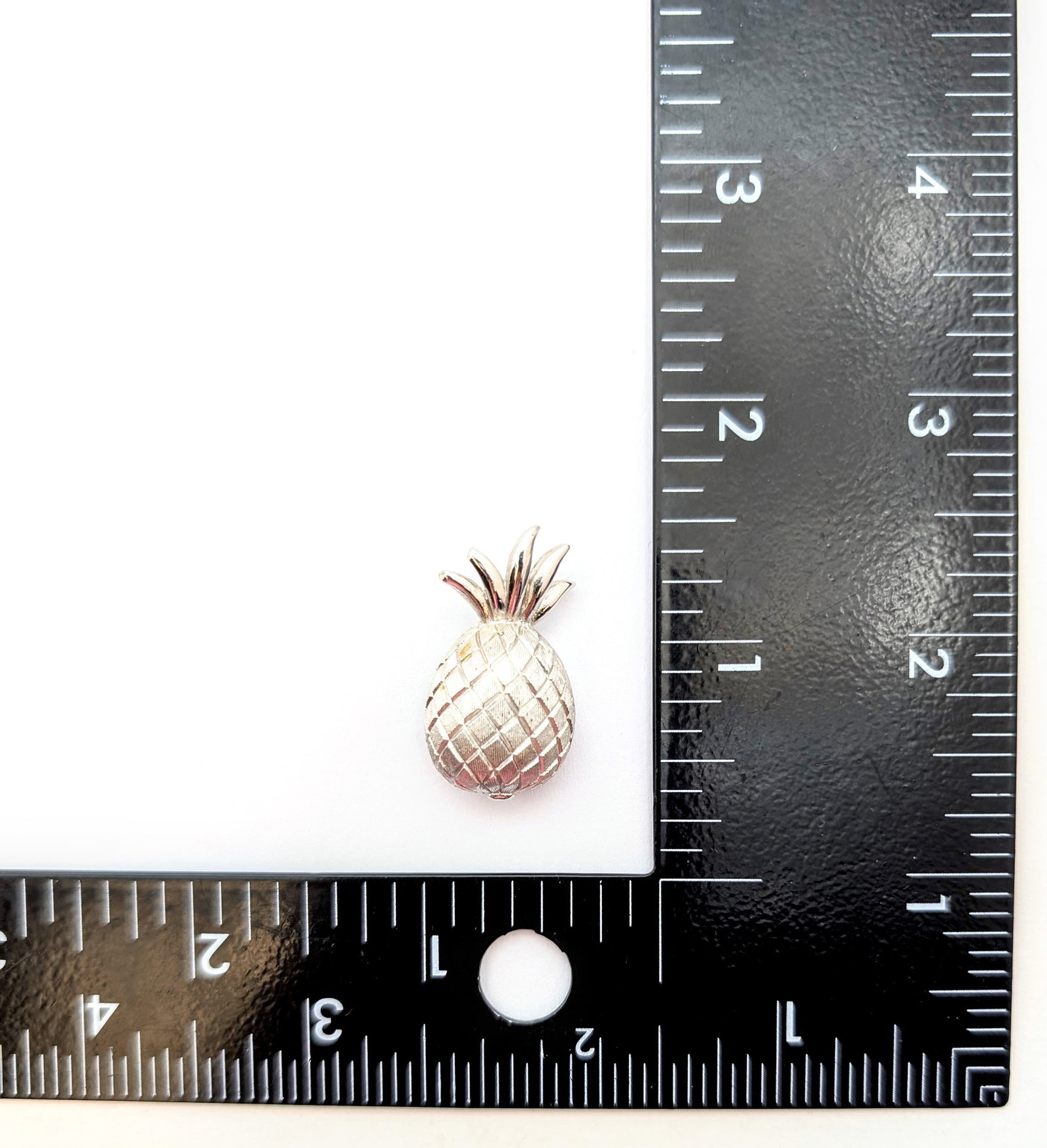 Trifari Silver Toned Pineapple Brooch - 5
