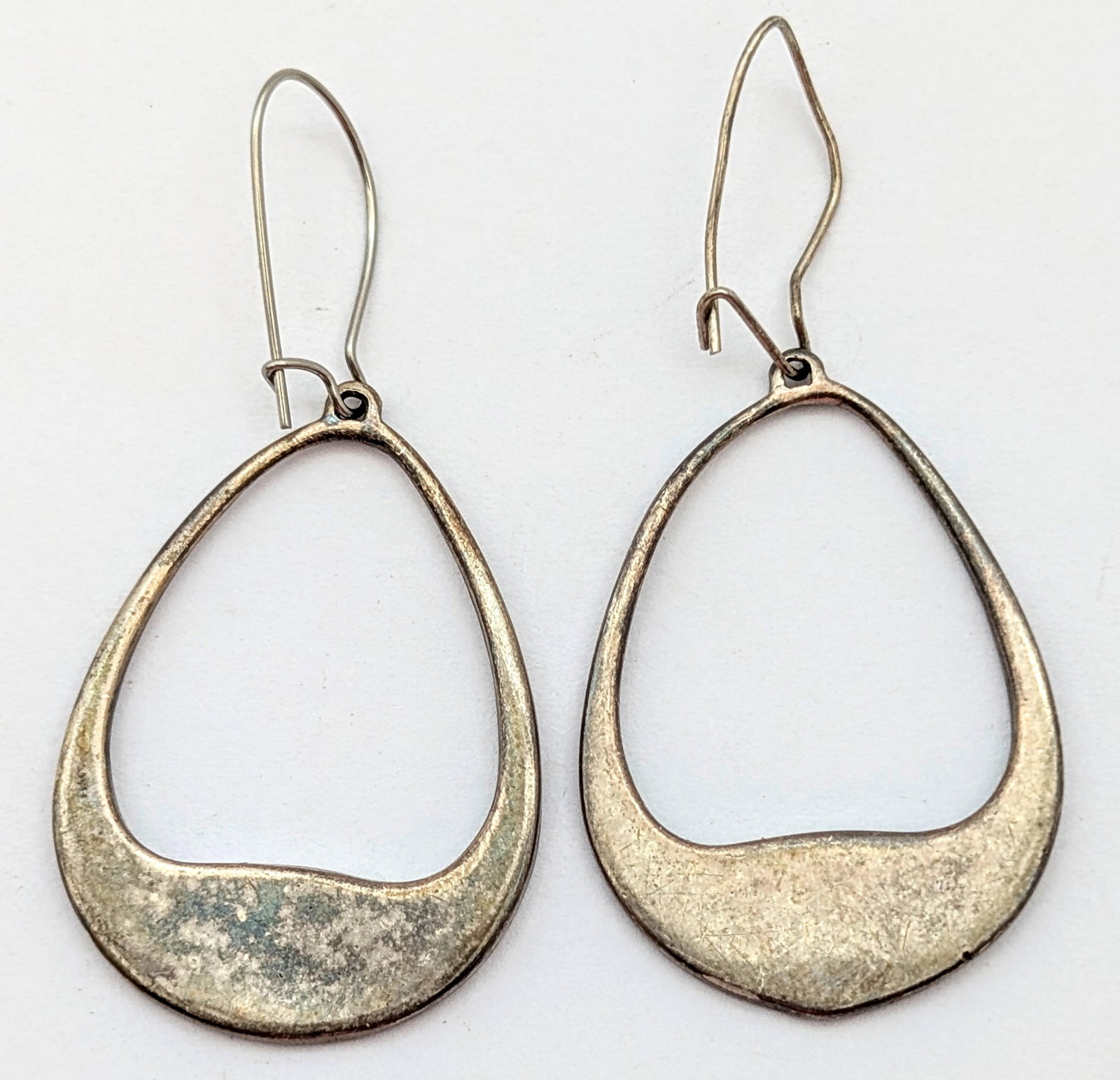 Lot of 2 Vintage Sterling Silver Earrings w/ Blue and Red Stones - 3