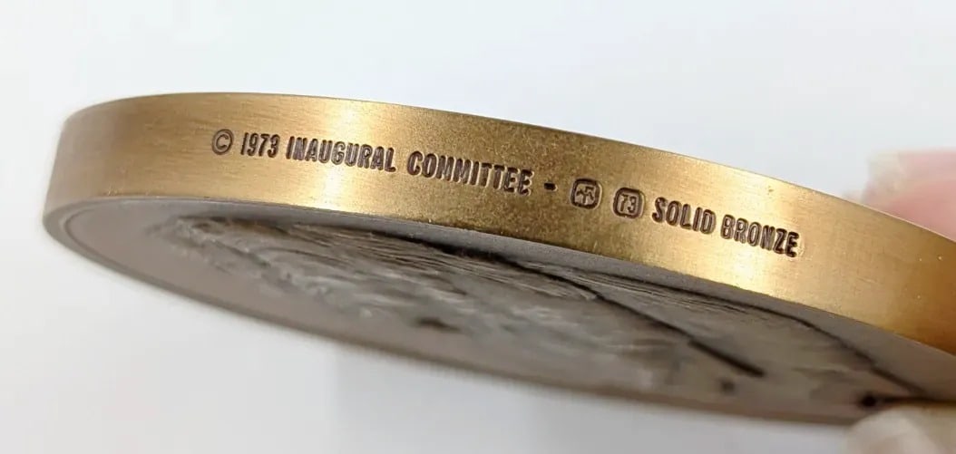 1973 Bronze Presidential Inaugural Medal- Nixon & Agnew - 4