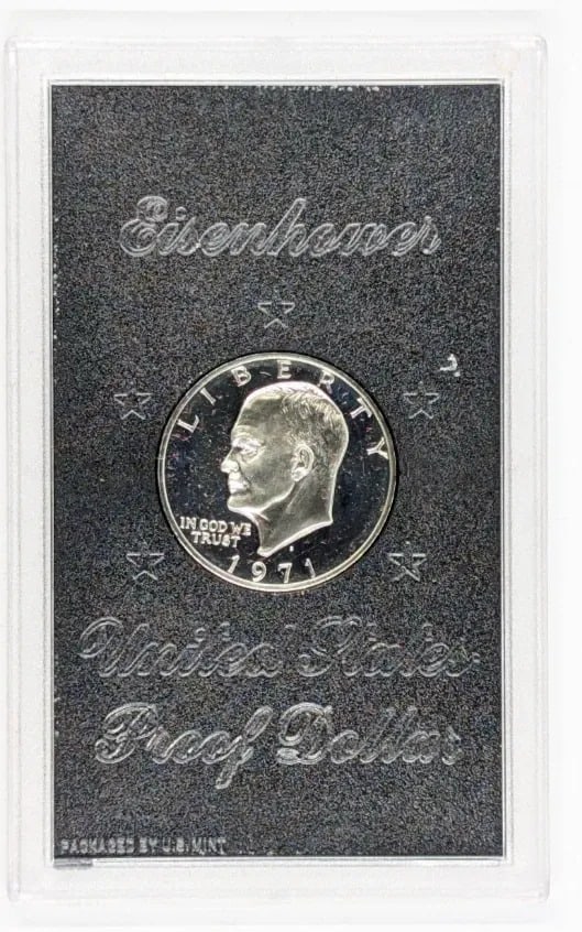 1971-S Eisenhower " Ike" Proof Silver Dollar - 2