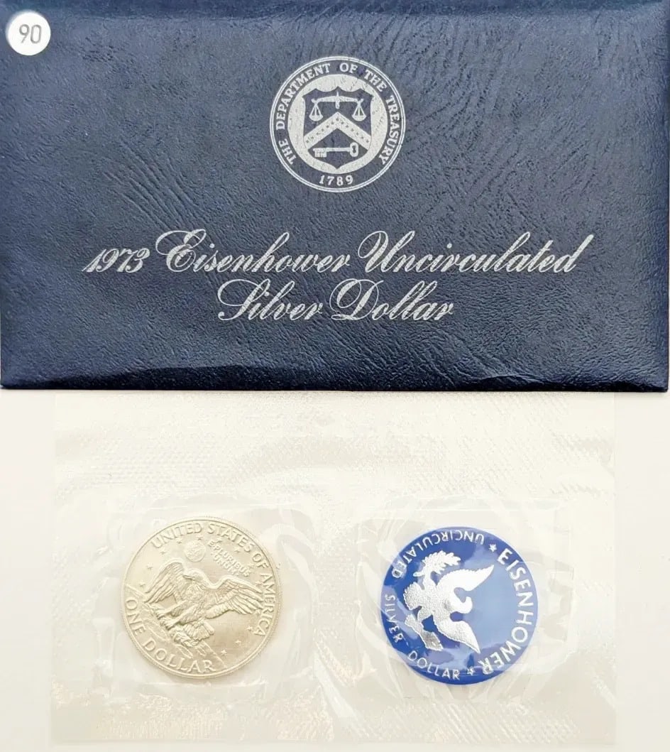 1972-S Eisenhower " Ike" Uncirculated Silver Dollar - 2